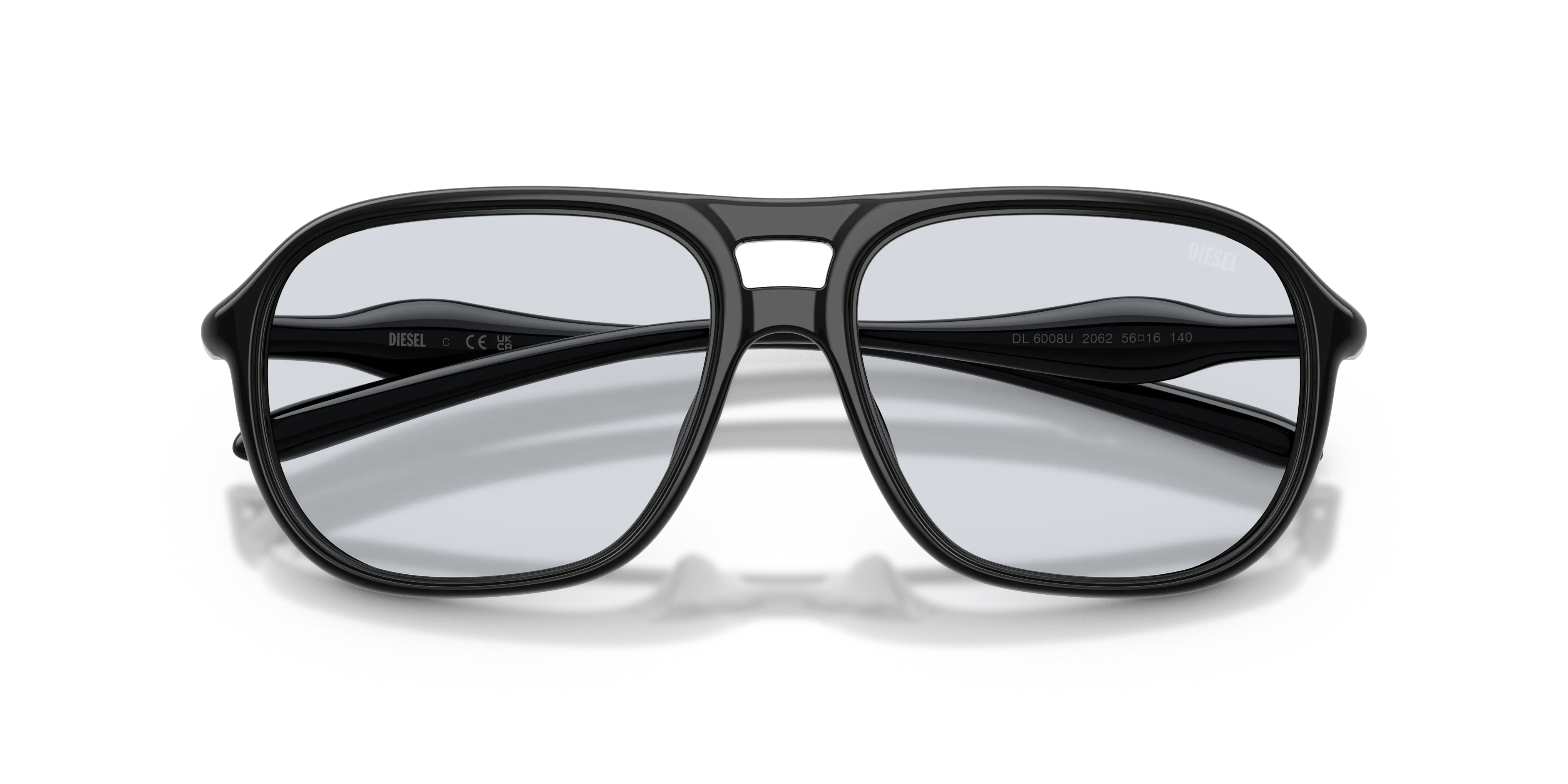 DIESEL DL6008U 2062 Montature da vista Iniettato Nero Blu Rotonda Normale - immagine 2