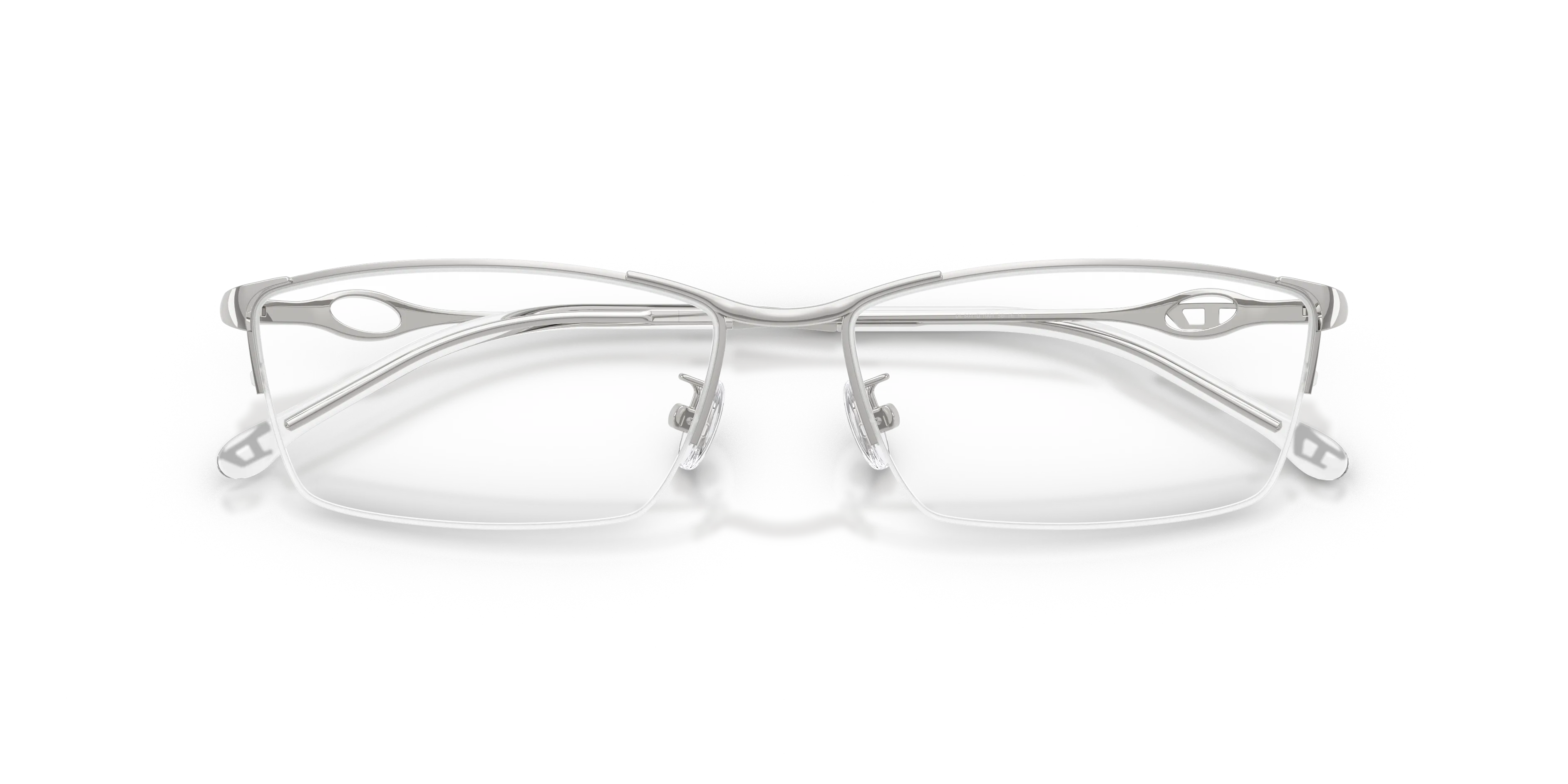 DIESEL DL5011D 1001 Montature da vista Metallo Argento Trasparente Squadrata Normale - immagine 2