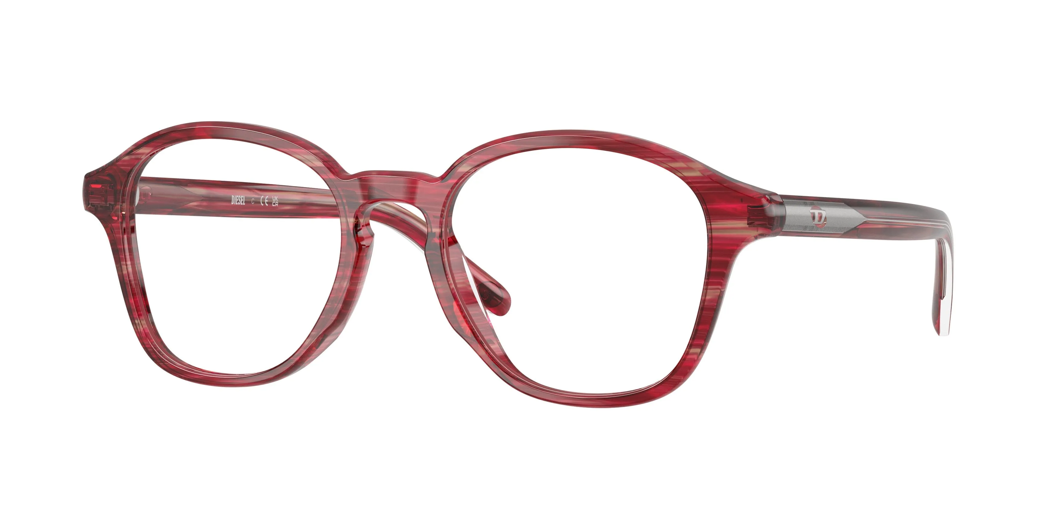 DIESEL DL4025U 2038 Montature da vista Acetato Rosso Trasparente Pantos Normale - immagine 1