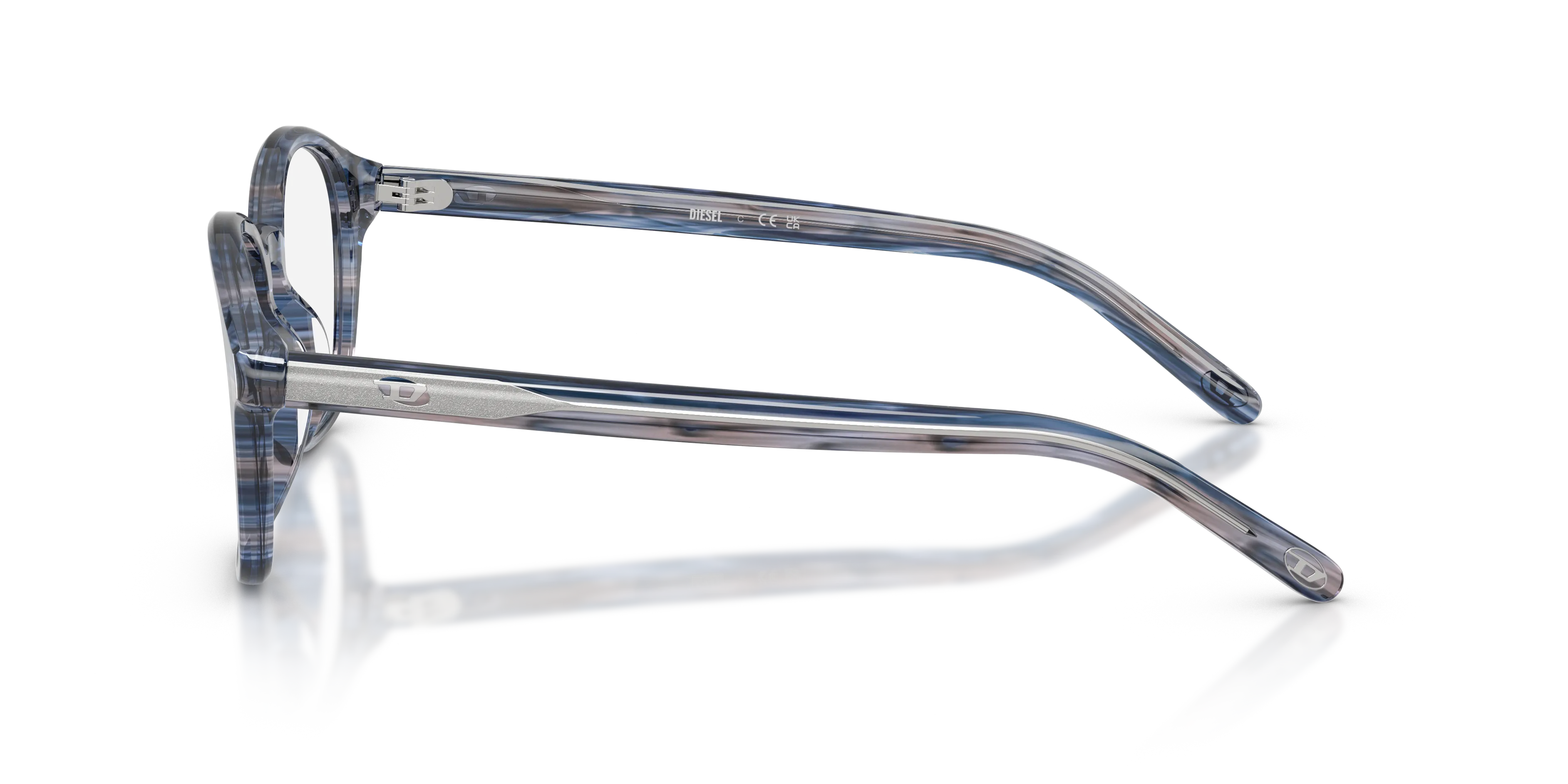 DIESEL DL4025U 2037 Montature da vista Acetato Blu Trasparente Pantos Normale - immagine 4