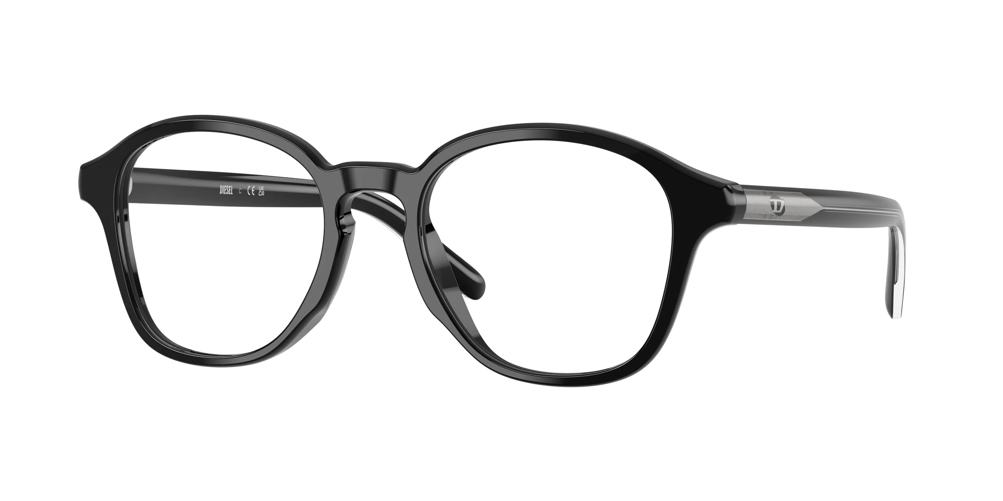 DIESEL DL4025F 2001 Montature da vista Acetato Nero Trasparente Pantos Normale - immagine 1