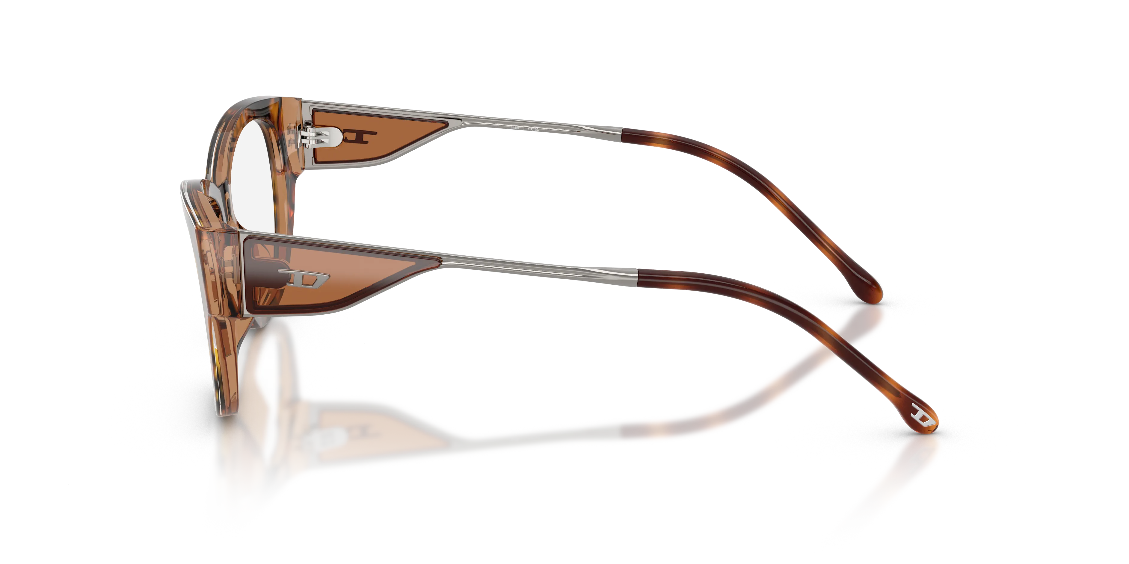 DIESEL DL4024U 2050 Montature da vista Acetato Marrone Trasparente Cat Eye Normale - immagine 4