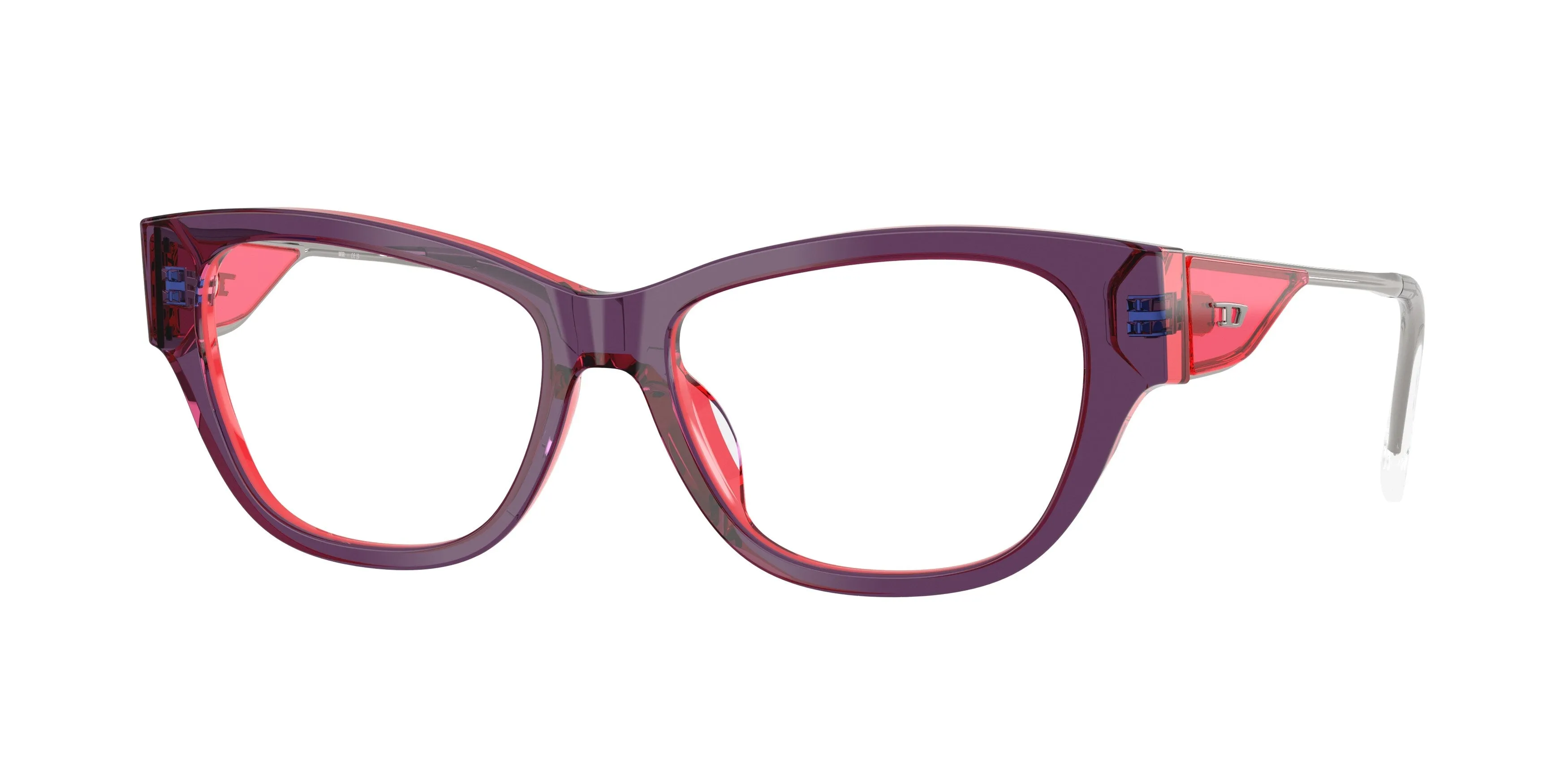 DIESEL DL4024U 2049 Montature da vista Acetato Rosa Trasparente Cat Eye Normale - immagine 1