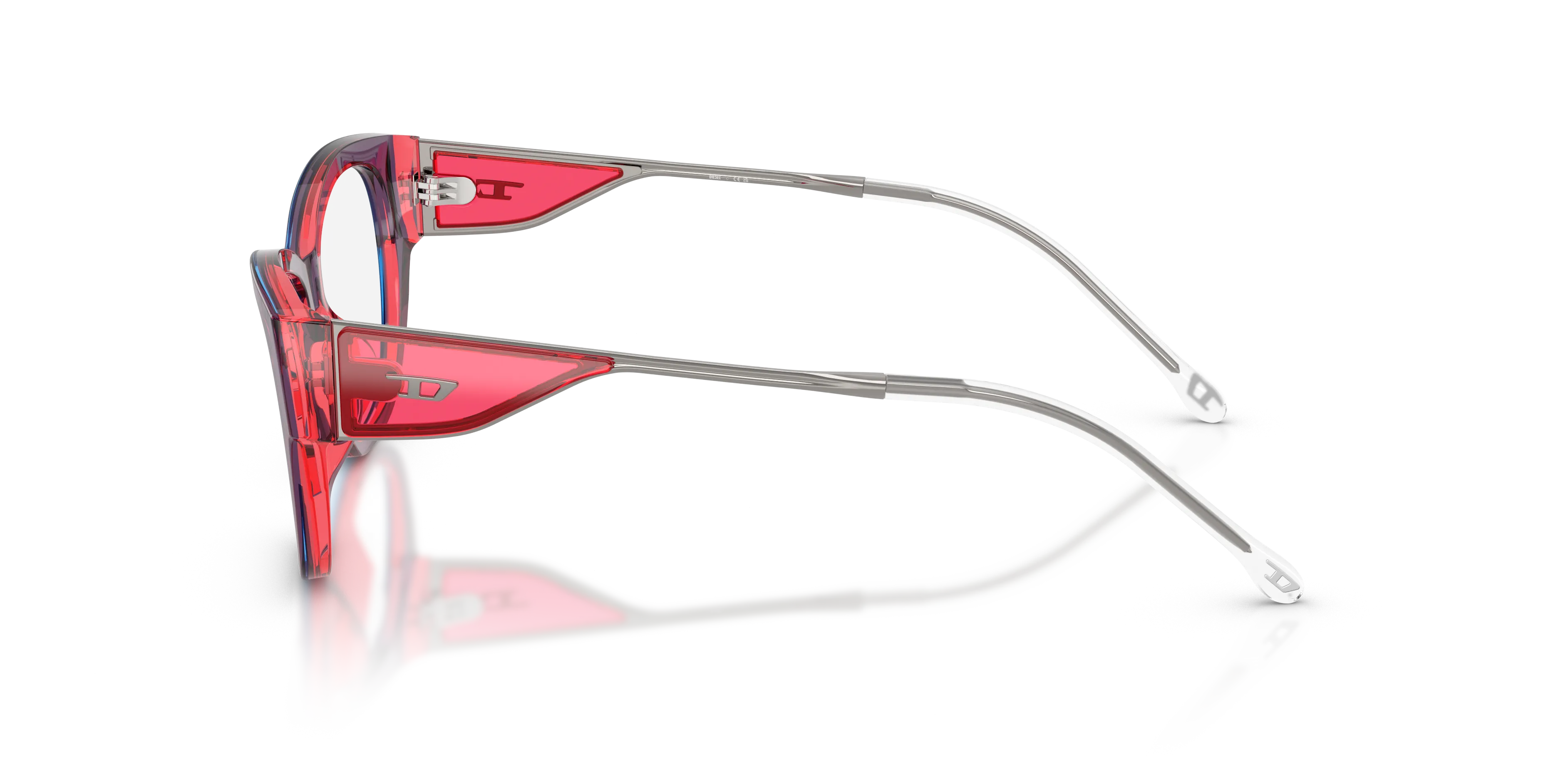DIESEL DL4024U 2049 Montature da vista Acetato Rosa Trasparente Cat Eye Normale - immagine 4