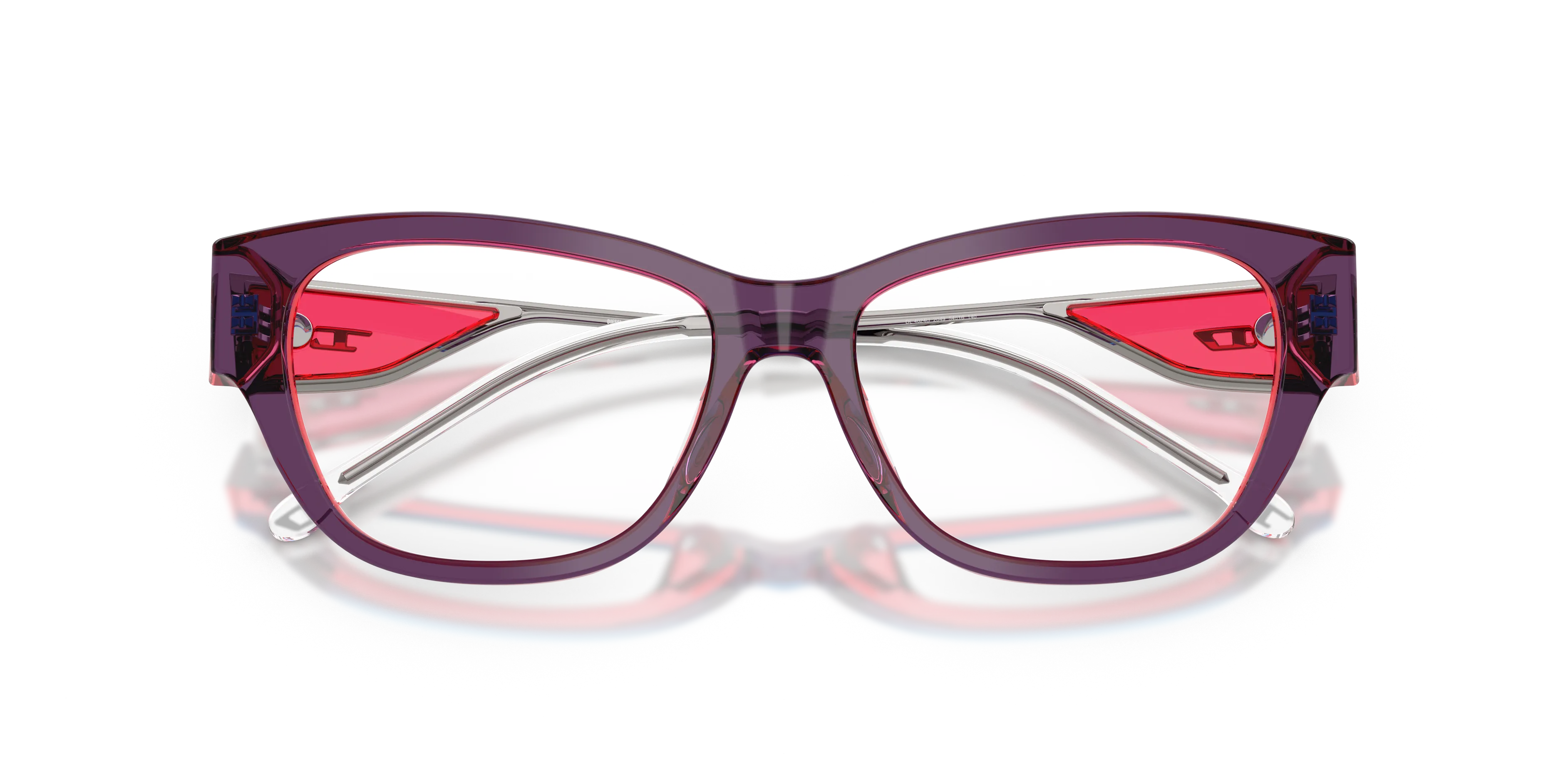 DIESEL DL4024U 2049 Montature da vista Acetato Rosa Trasparente Cat Eye Normale - immagine 2