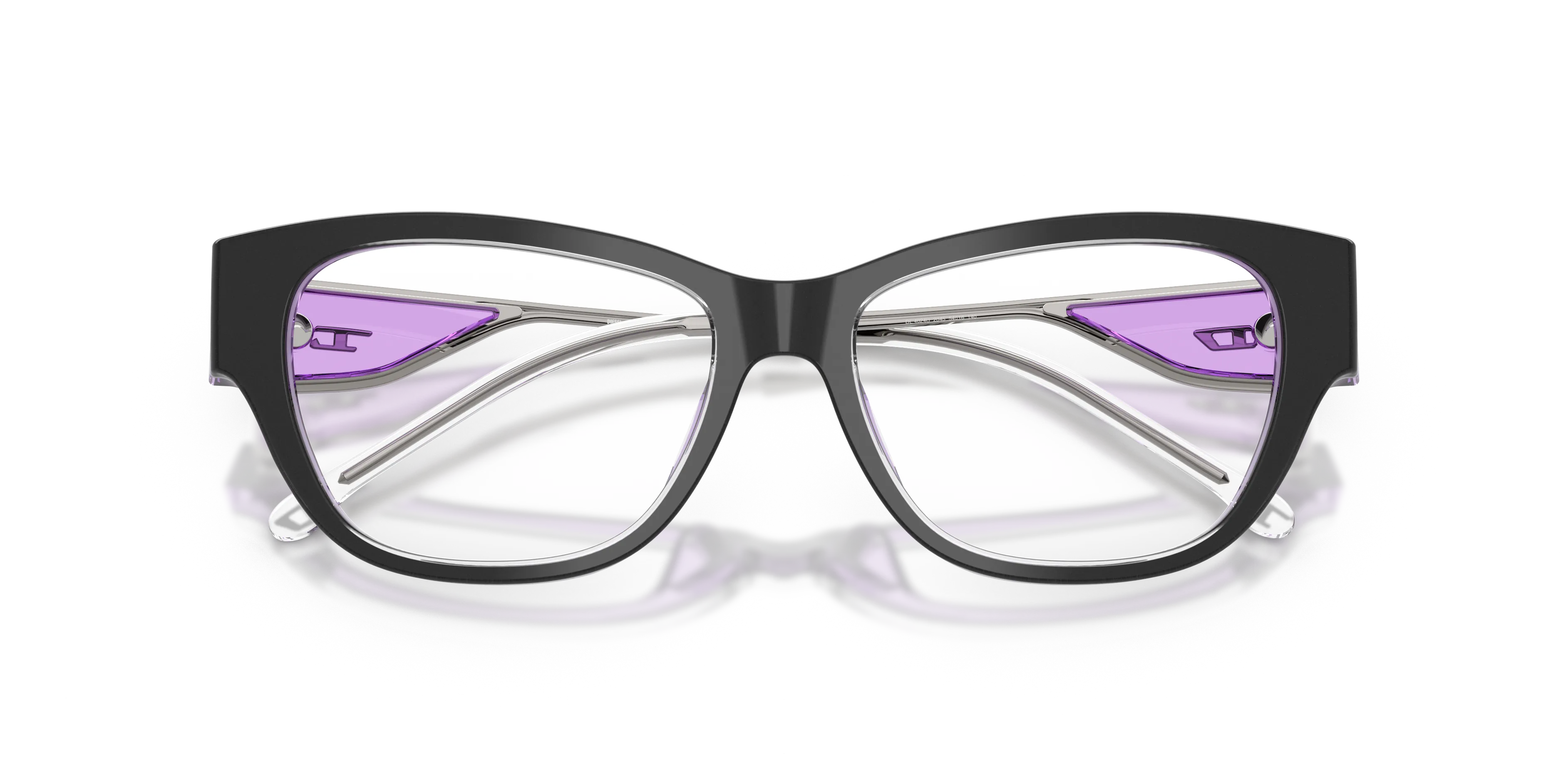 DIESEL DL4024U 2045 Montature da vista Acetato Viola Trasparente Cat Eye Normale - immagine 2