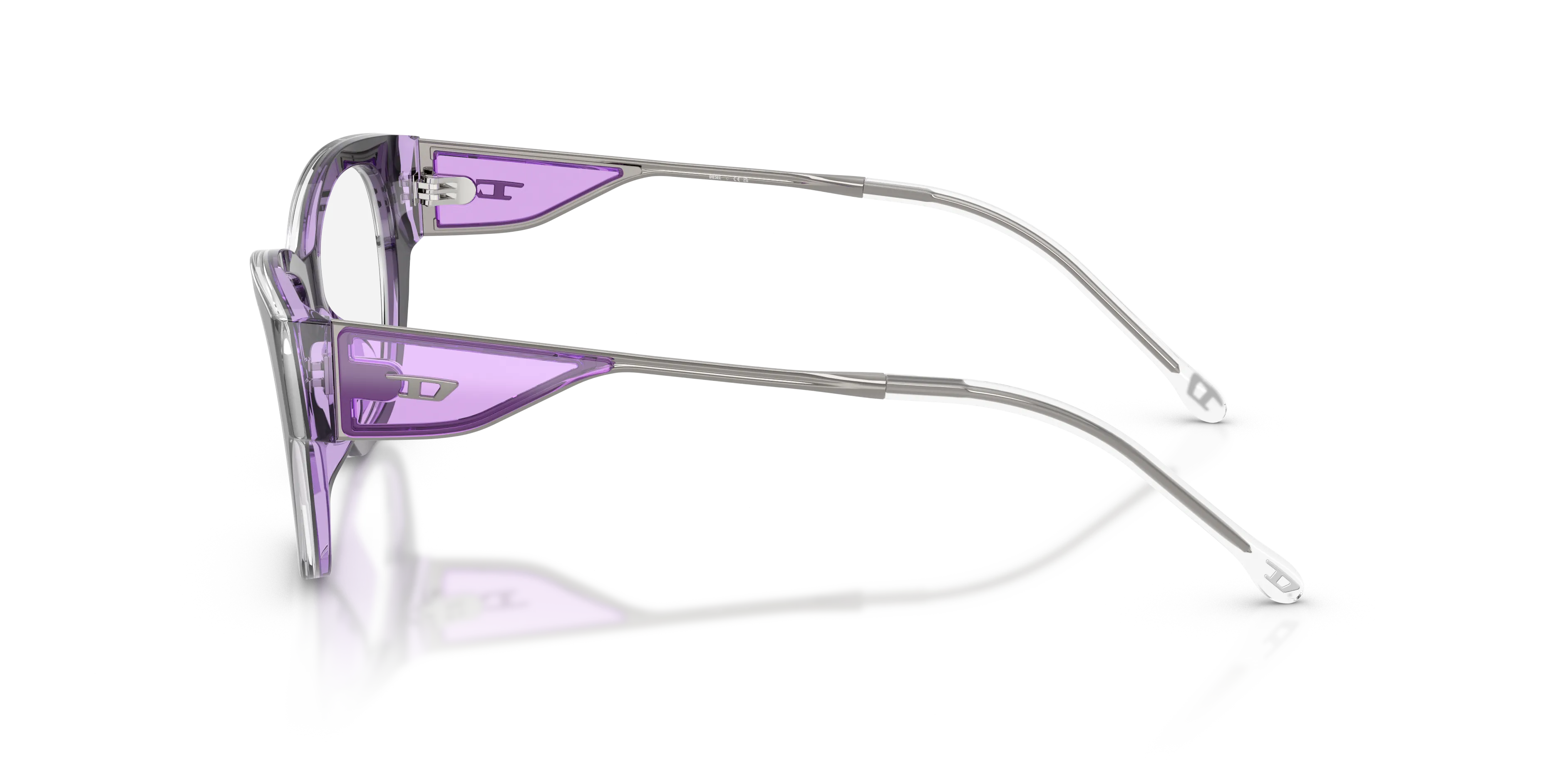 DIESEL DL4024U 2045 Montature da vista Acetato Viola Trasparente Cat Eye Normale - immagine 4
