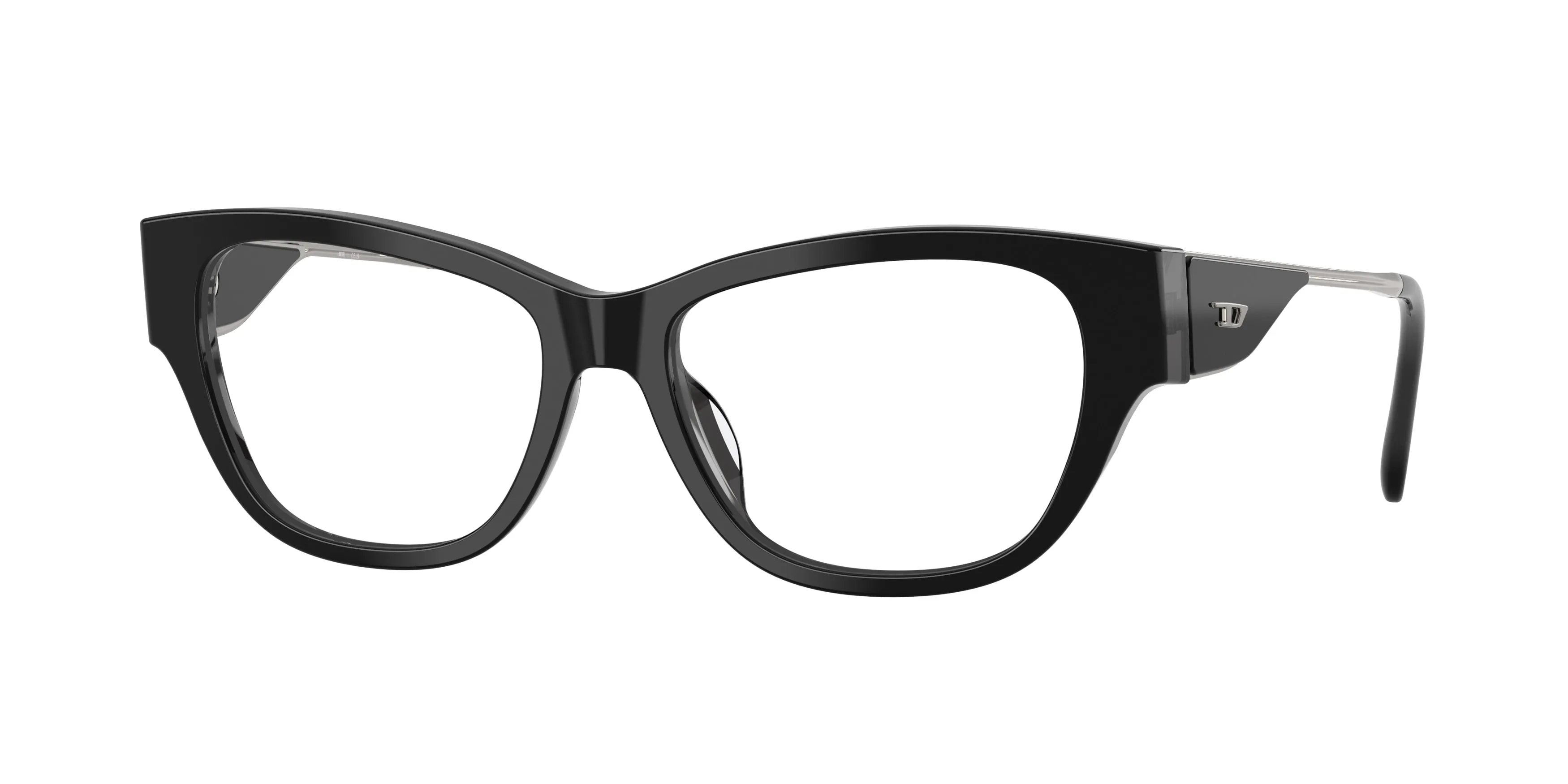 DIESEL DL4024U 2044 Montature da vista Acetato Nero Trasparente Cat Eye Normale - immagine 1