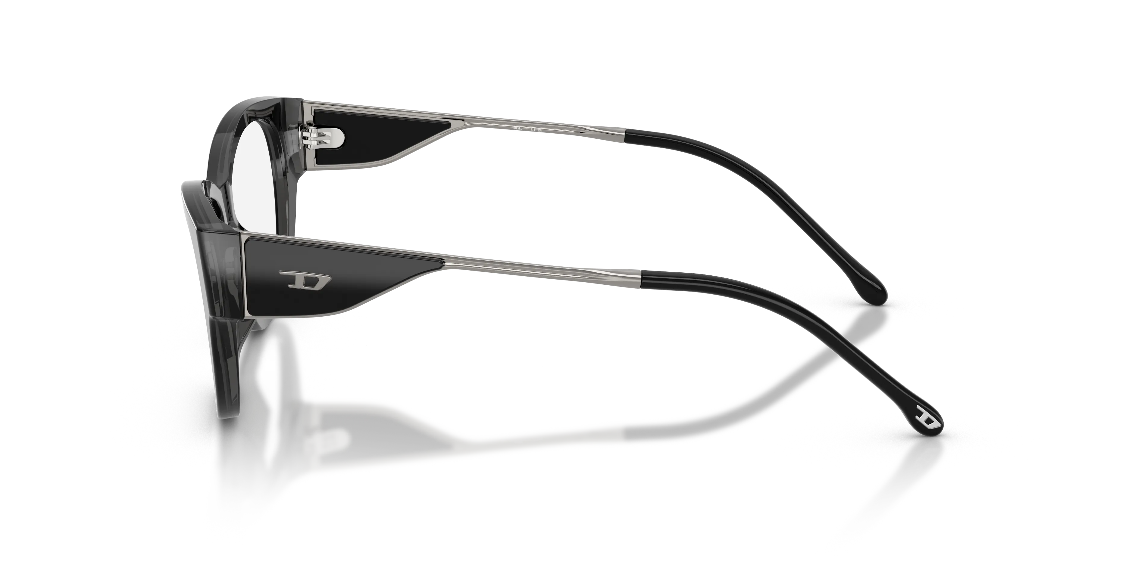 DIESEL DL4024U 2044 Montature da vista Acetato Nero Trasparente Cat Eye Normale - immagine 4