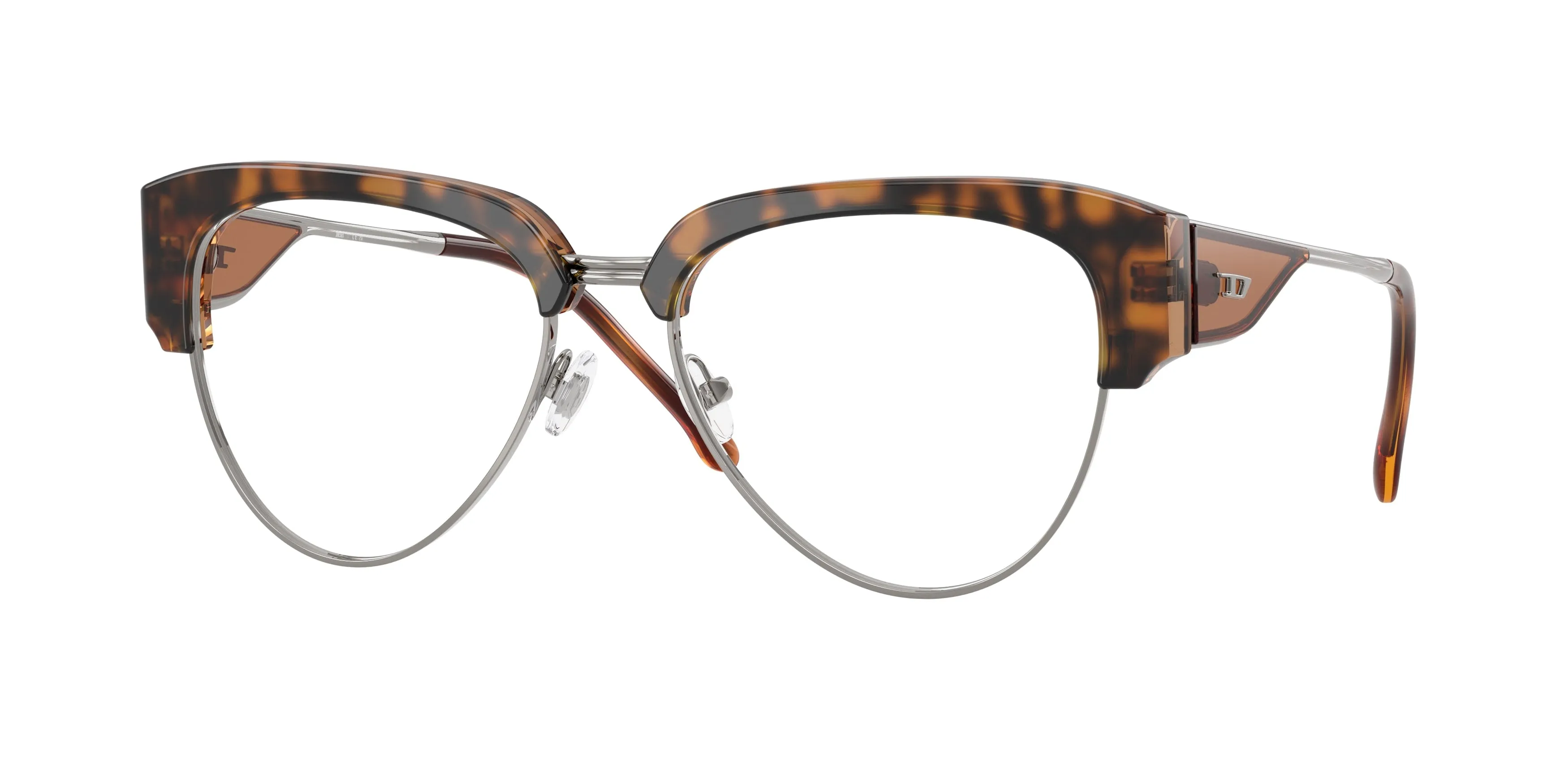 DIESEL DL4023 2050 Montature da vista Acetato Marrone Trasparente Rotonda Normale - immagine 1