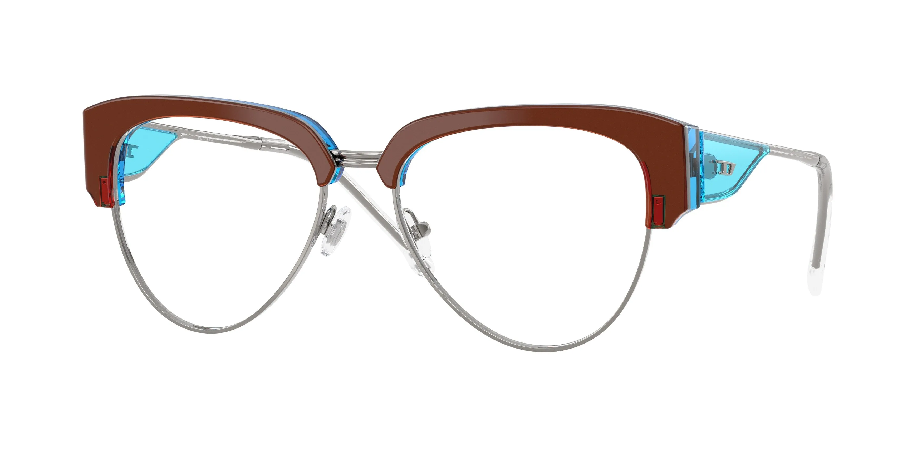 DIESEL DL4023 2048 Montature da vista Acetato Marrone Trasparente Rotonda Normale - immagine 1