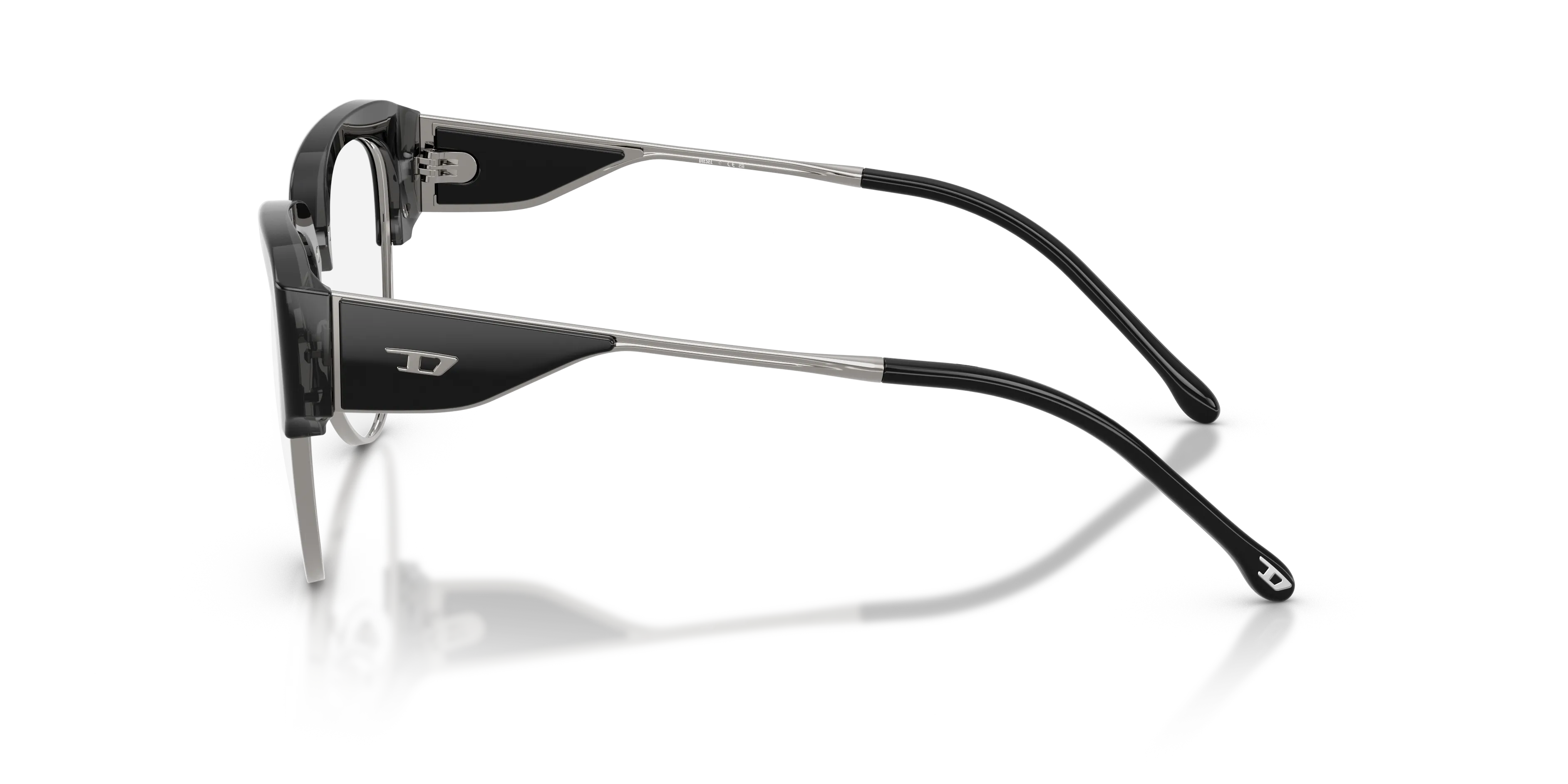 DIESEL DL4023 2044 Montature da vista Acetato Nero Trasparente Rotonda Normale - immagine 4