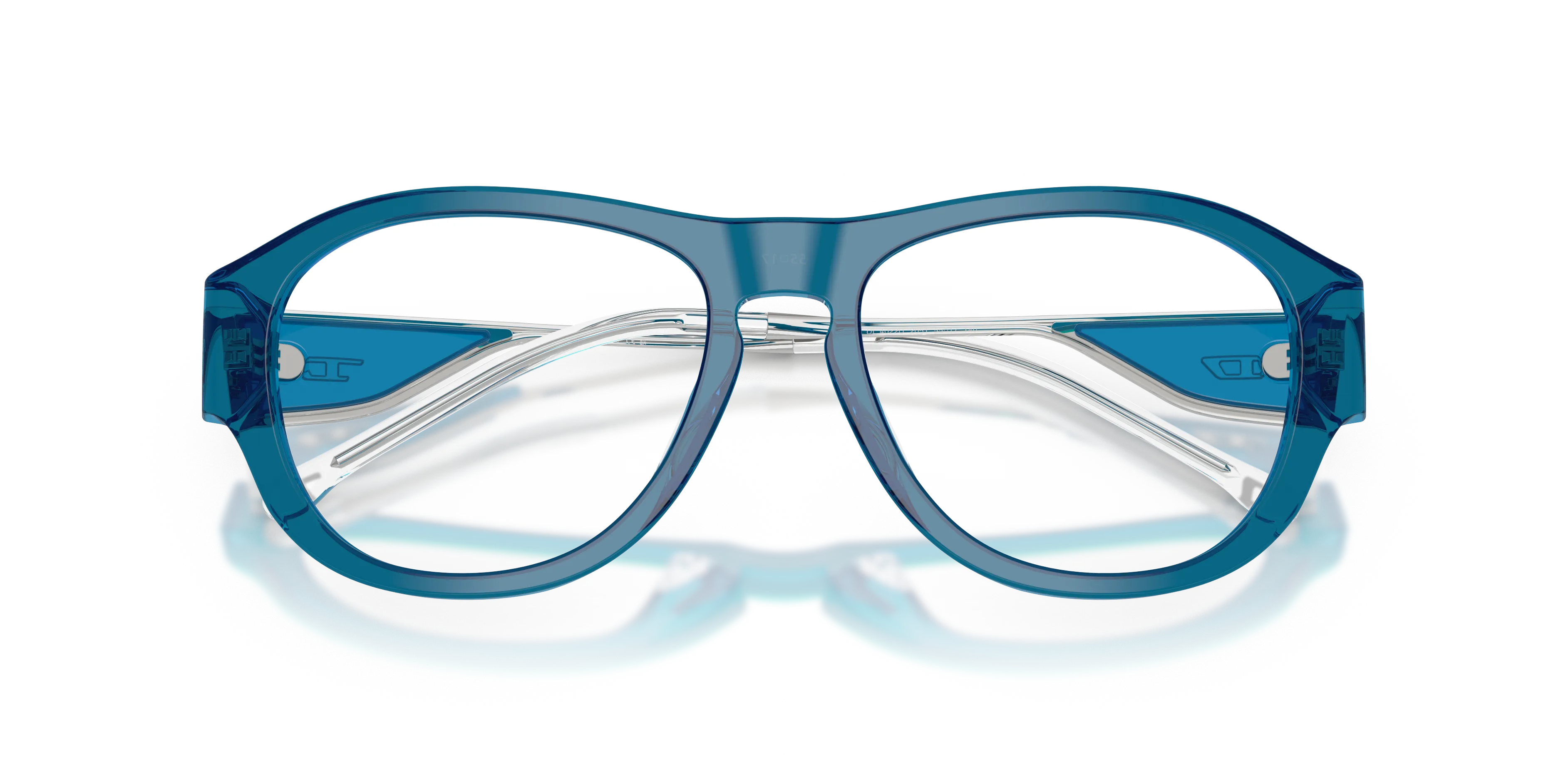 DIESEL DL4022U 2051 Montature da vista Acetato Blu Trasparente Squadrata Normale - immagine 2