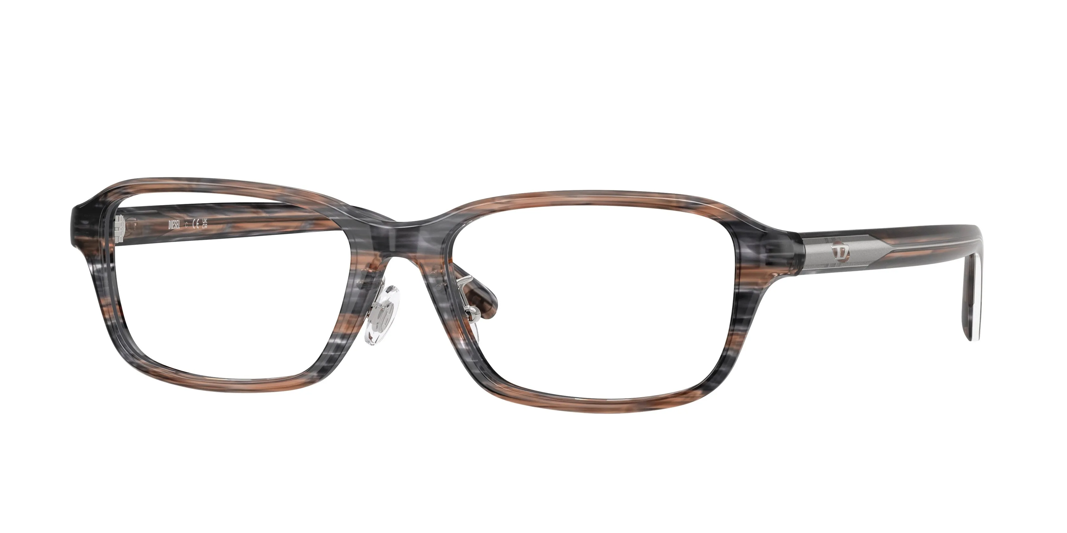 DIESEL DL4020D 2039 Montature da vista Acetato Grigio Trasparente Rotonda Normale - immagine 1