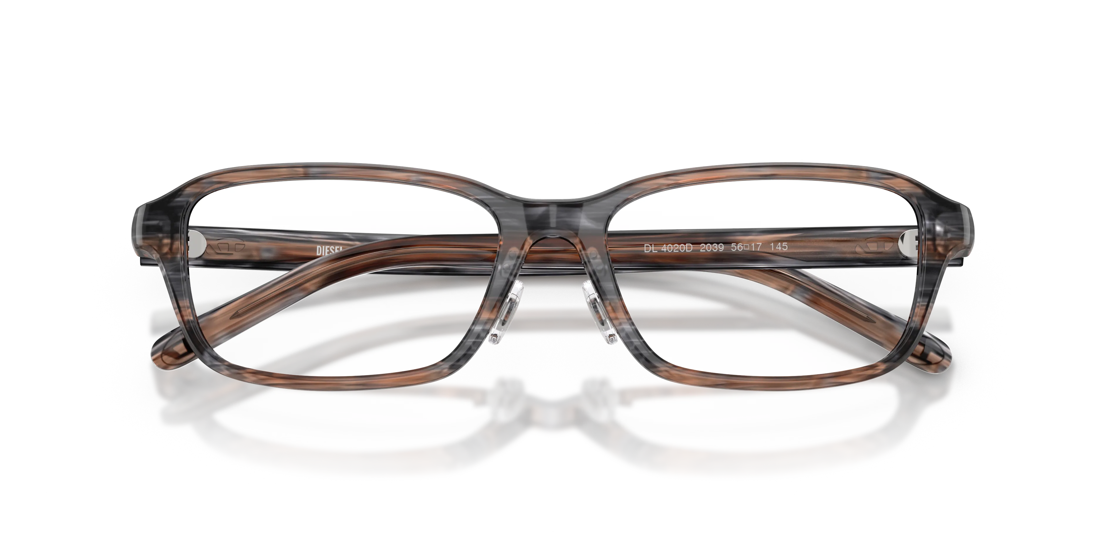 DIESEL DL4020D 2039 Montature da vista Acetato Grigio Trasparente Rotonda Normale - immagine 2