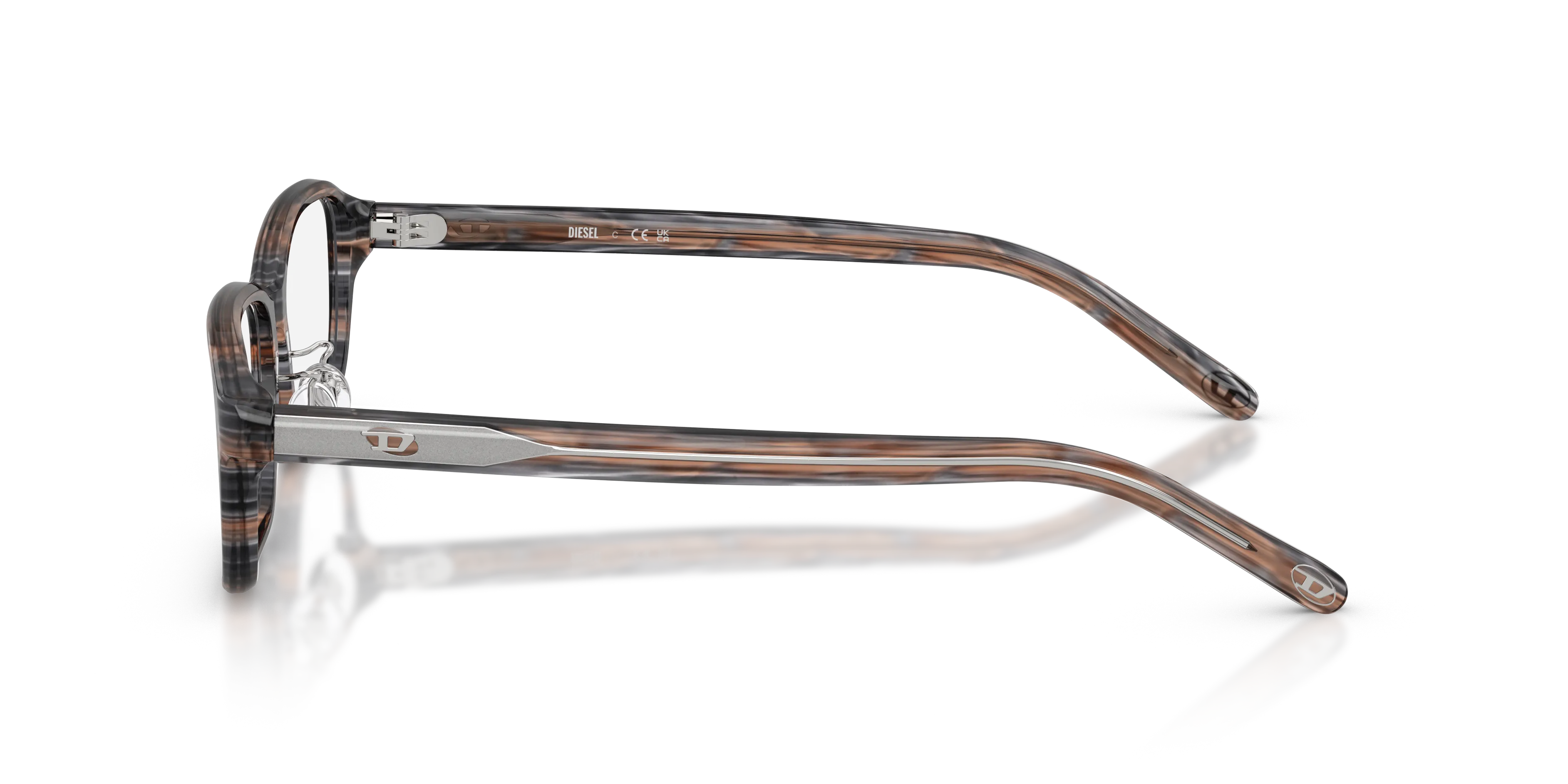 DIESEL DL4020D 2039 Montature da vista Acetato Grigio Trasparente Rotonda Normale - immagine 4