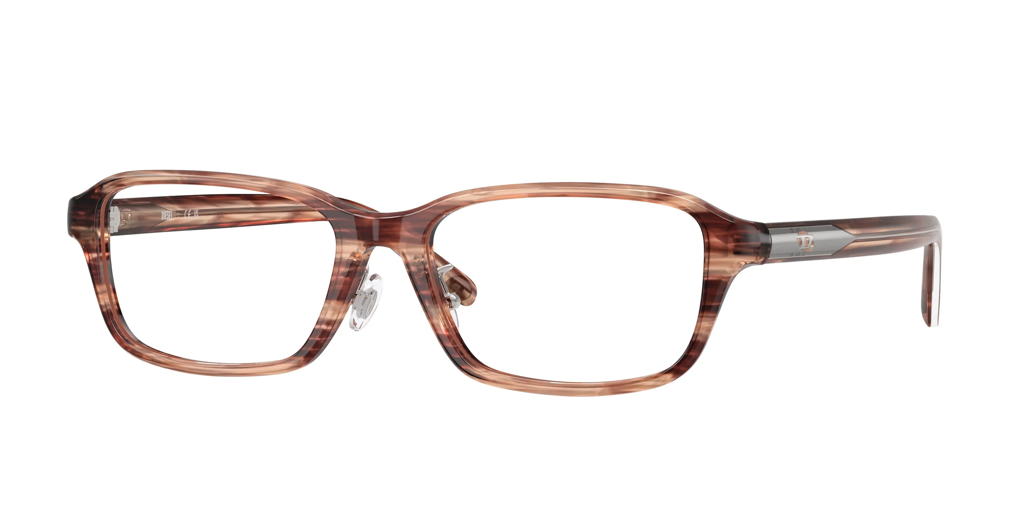 DIESEL DL4020D 2036 Montature da vista Acetato Marrone Trasparente Rotonda Normale - immagine 1