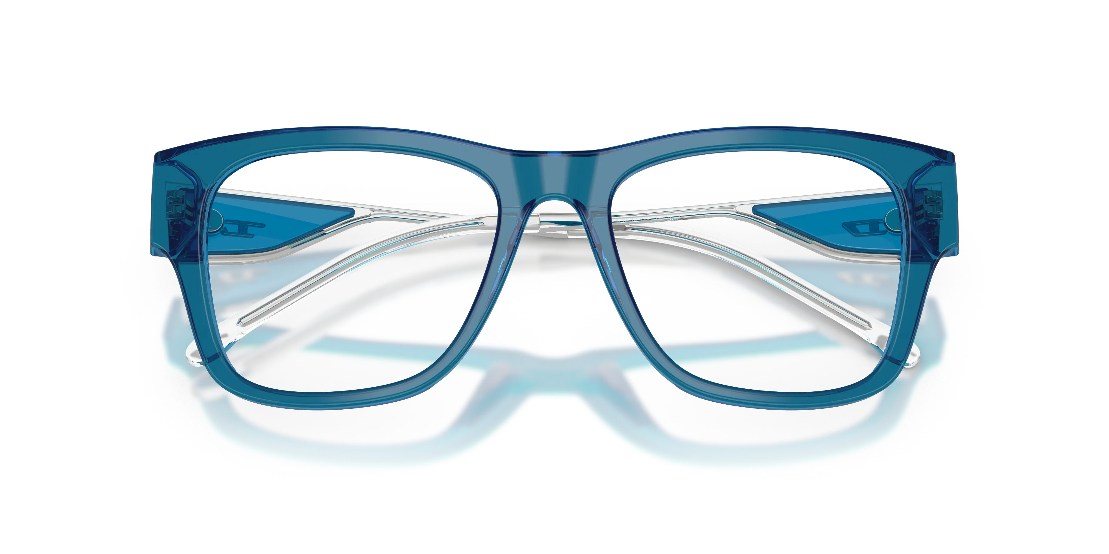 DIESEL DL4019U 2051 Montature da vista Acetato Blu Trasparente Squadrata Normale - immagine 2