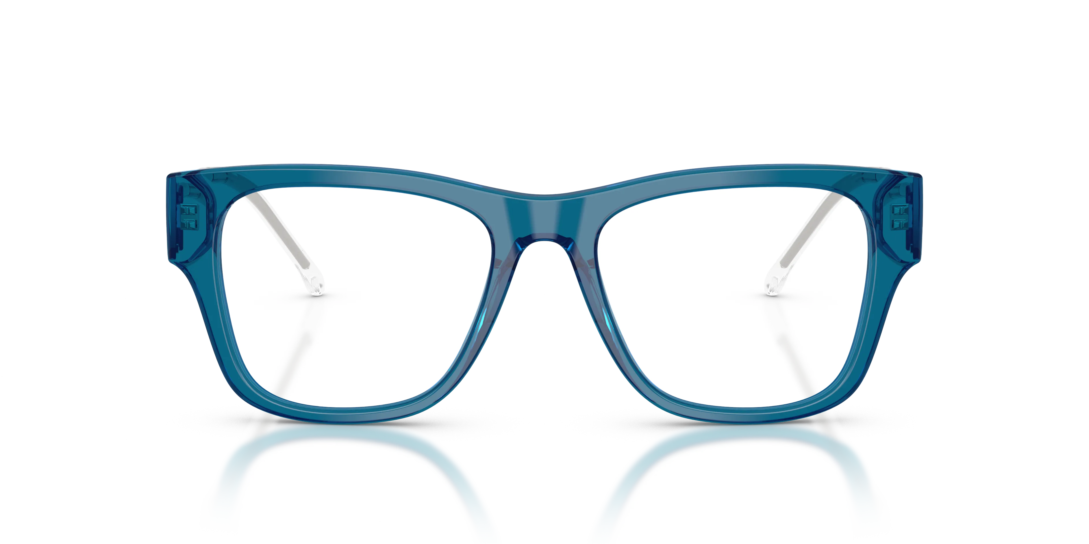 DIESEL DL4019U 2051 Montature da vista Acetato Blu Trasparente Squadrata Normale - immagine 3