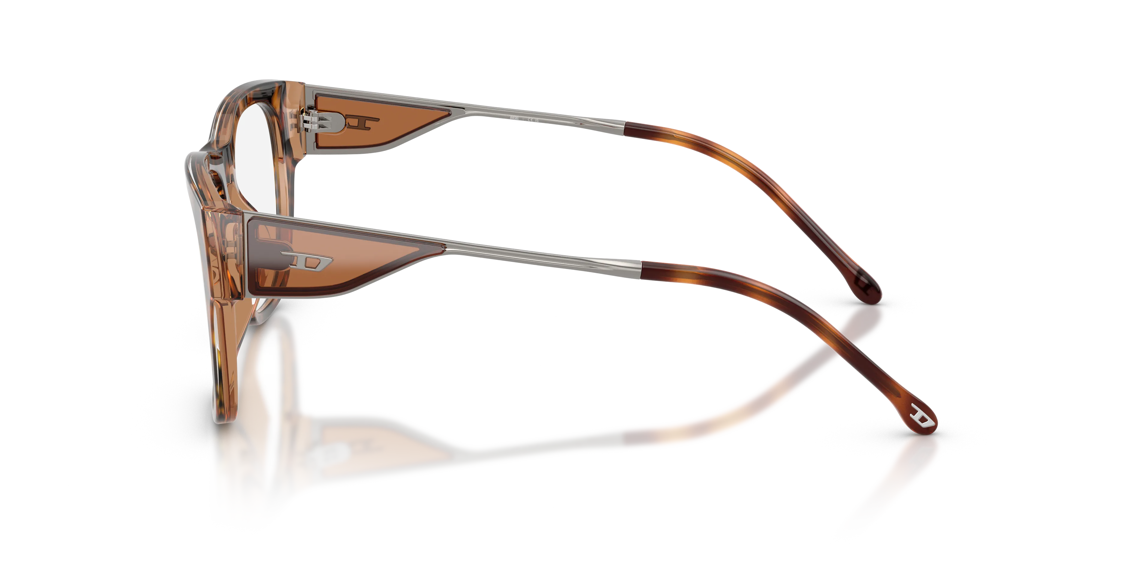 DIESEL DL4019U 2050 Montature da vista Acetato Marrone Trasparente Squadrata Normale - immagine 4