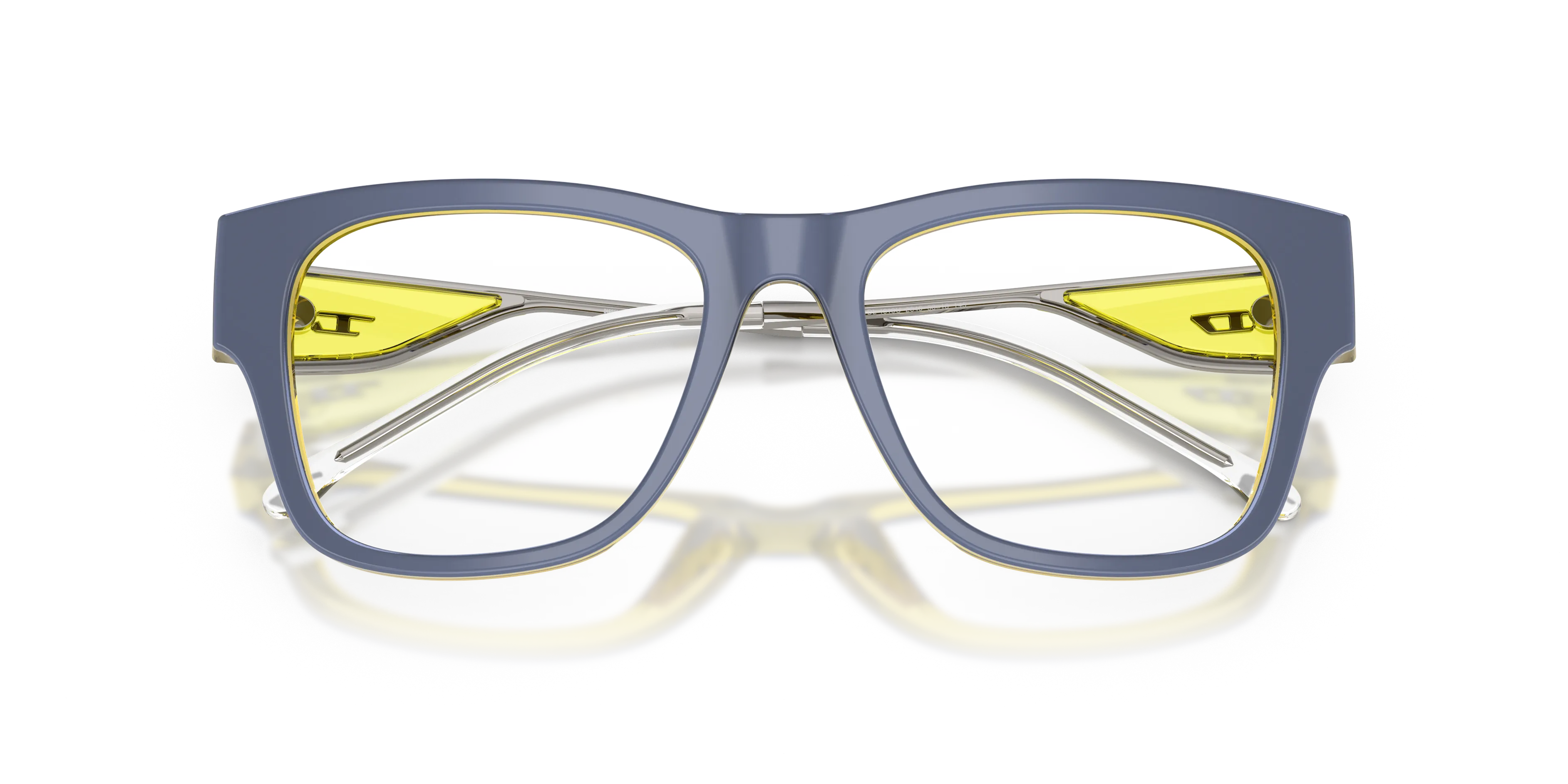 DIESEL DL4019U 2046 Montature da vista Acetato Giallo Trasparente Squadrata Normale - immagine 2