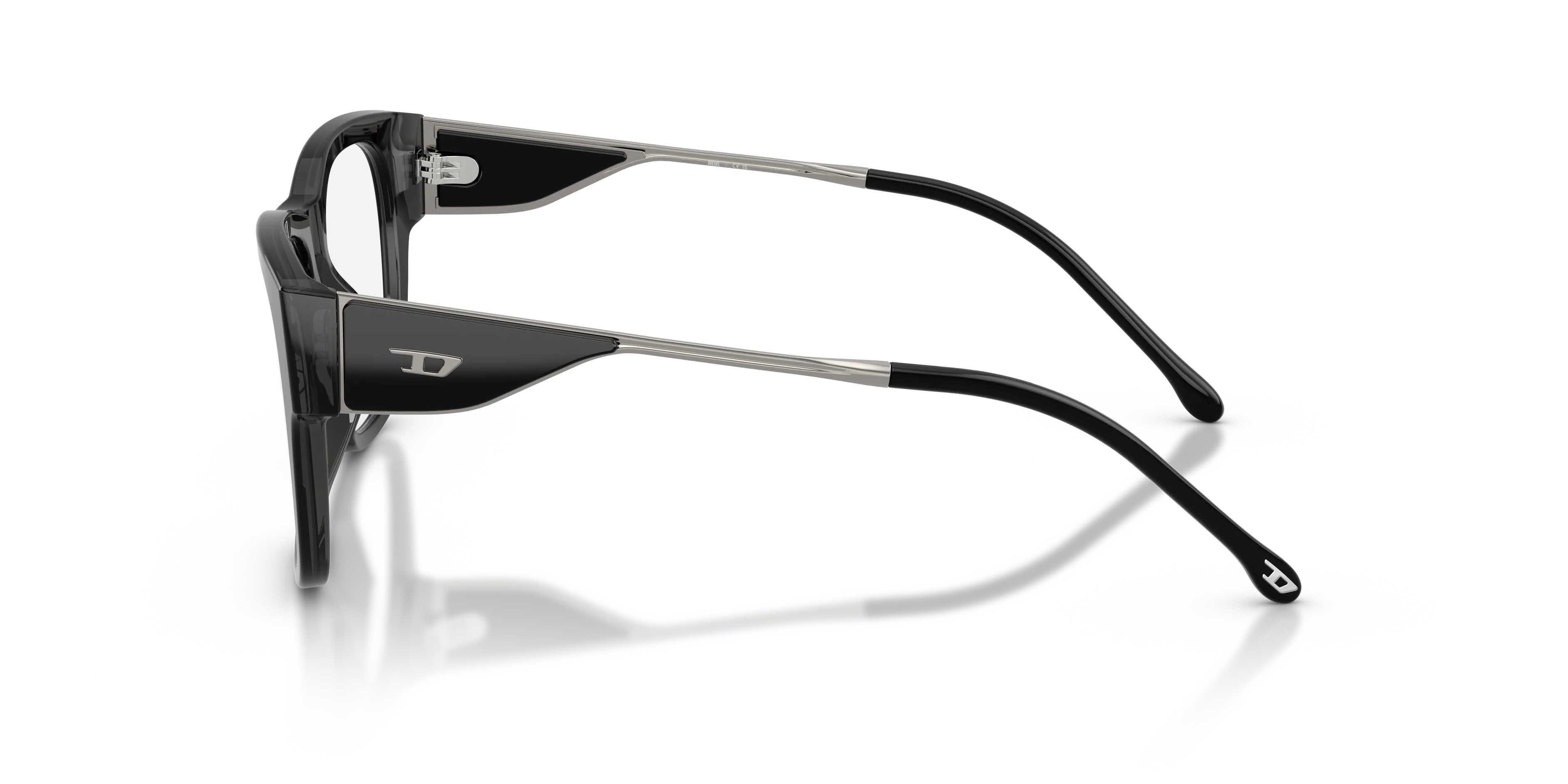 DIESEL DL4019U 2044 Montature da vista Acetato Nero Trasparente Squadrata Normale - immagine 4
