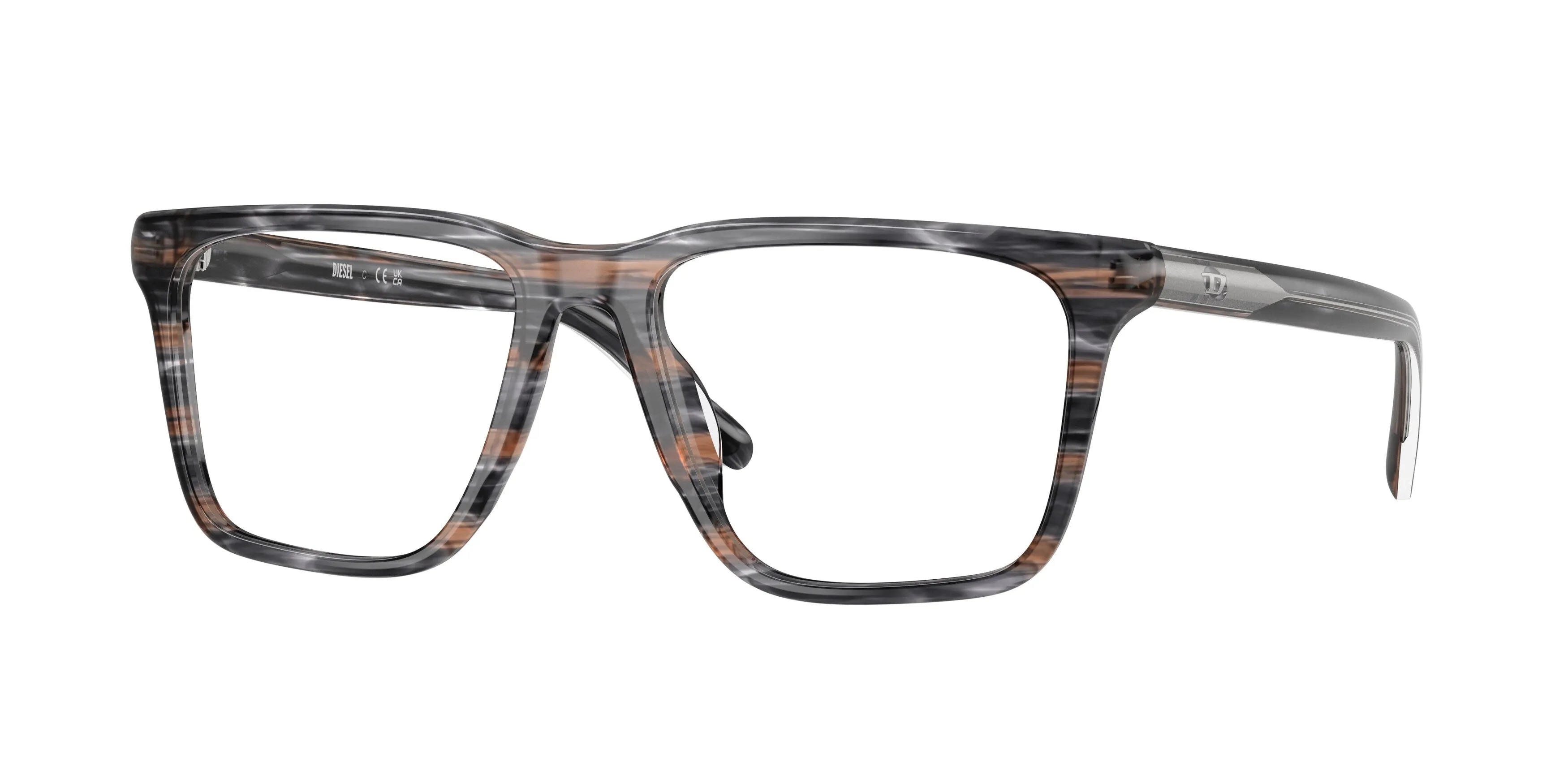 DIESEL DL4018U 2039 Montature da vista Acetato Grigio Trasparente Squadrata Normale - immagine 1