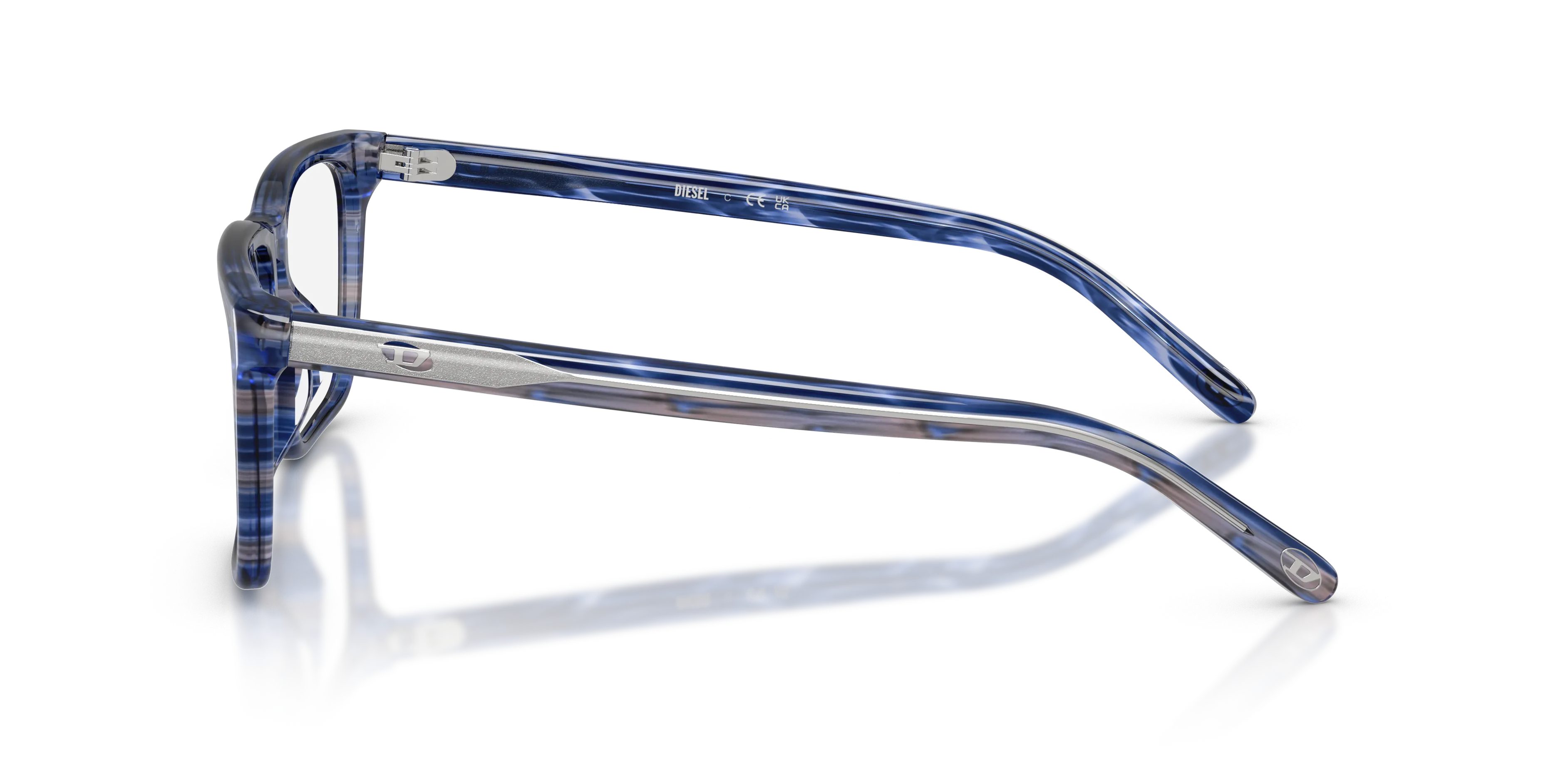 DIESEL DL4018U 2037 Montature da vista Acetato Blu Trasparente Squadrata Normale - immagine 4