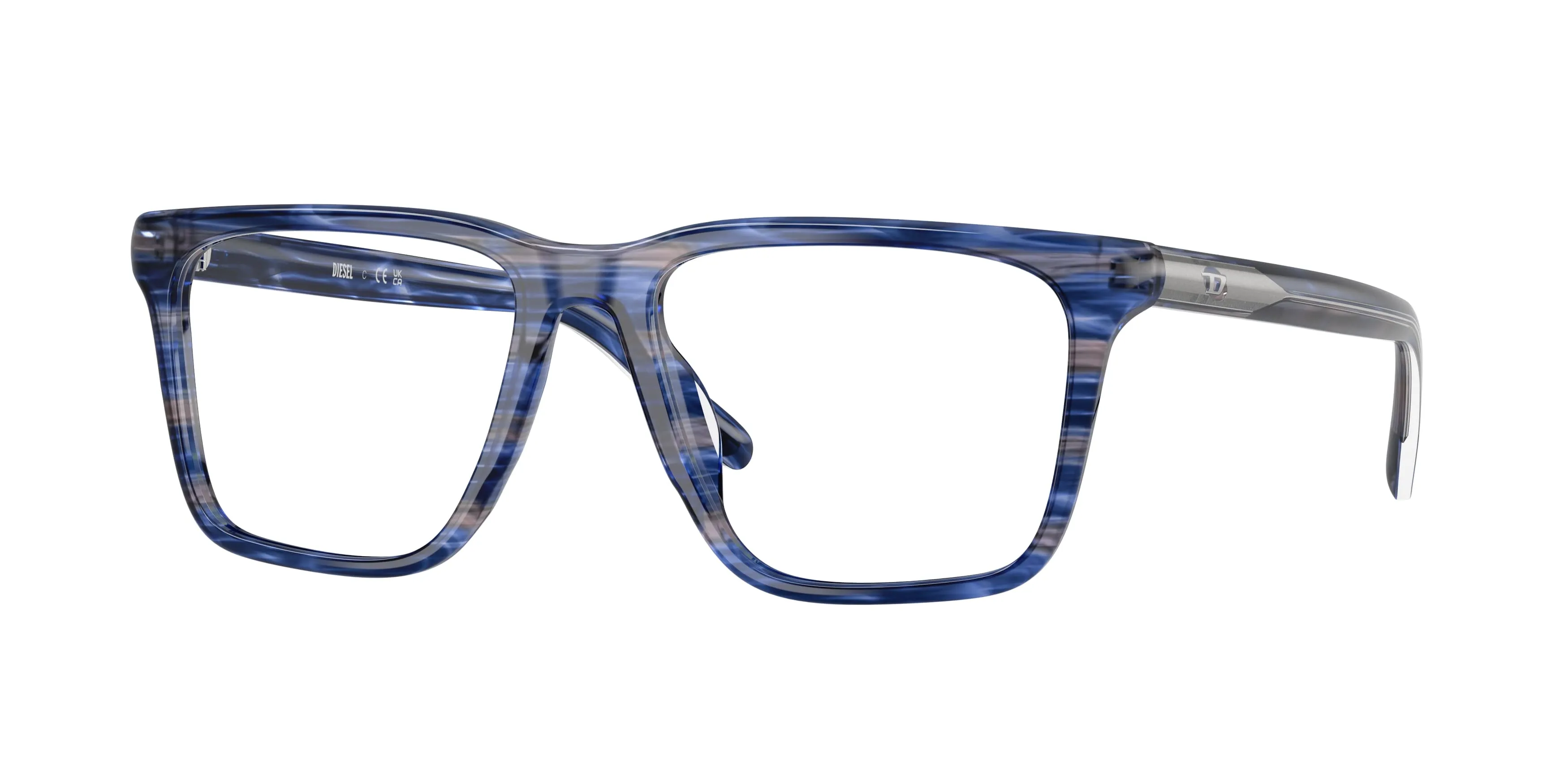 DIESEL DL4018U 2037 Montature da vista Acetato Blu Trasparente Squadrata Normale - immagine 1