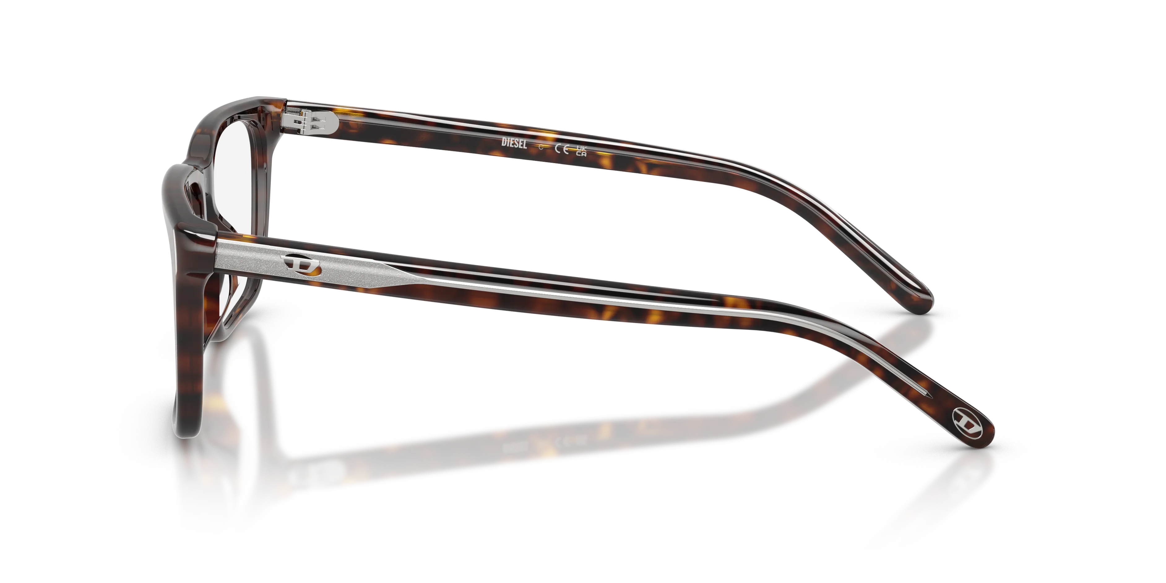 DIESEL DL4018U 2003 Montature da vista Acetato Tartaruga Trasparente Squadrata Normale - immagine 4