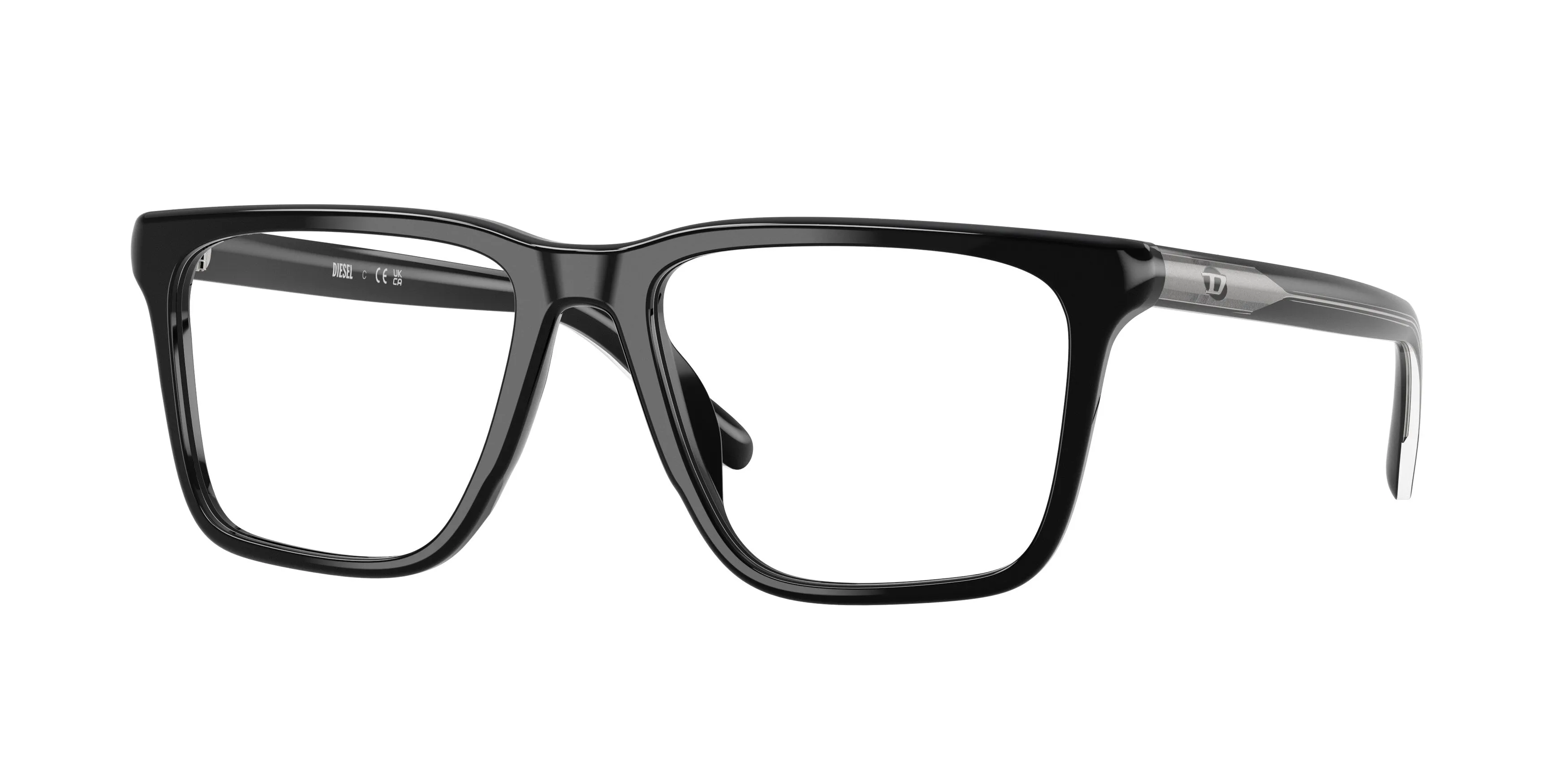 DIESEL DL4018U 2001 Montature da vista Acetato Nero Trasparente Squadrata Normale - immagine 1