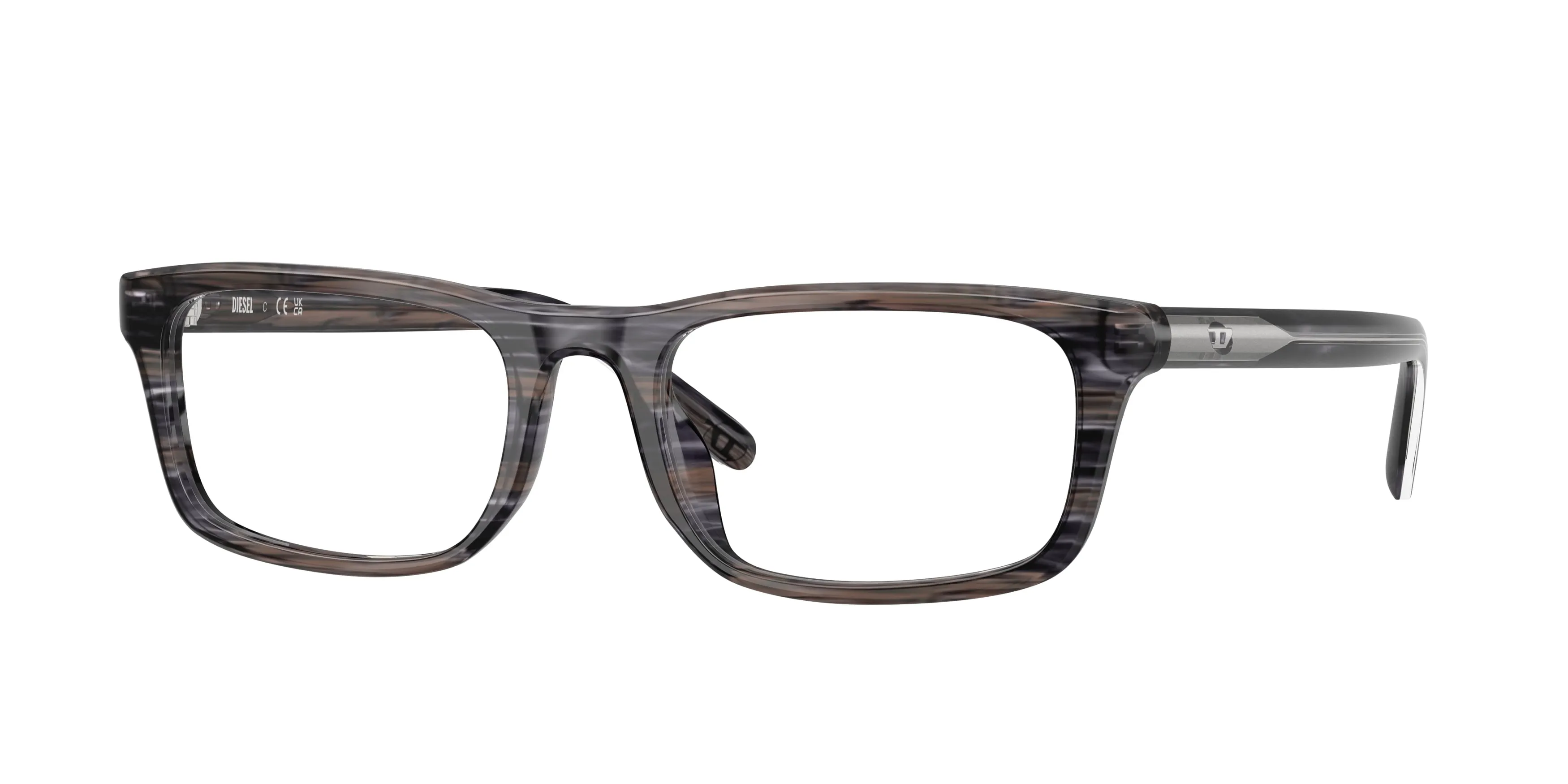 DIESEL DL4017U 2039 Montature da vista Acetato Grigio Trasparente Squadrata Normale - immagine 1