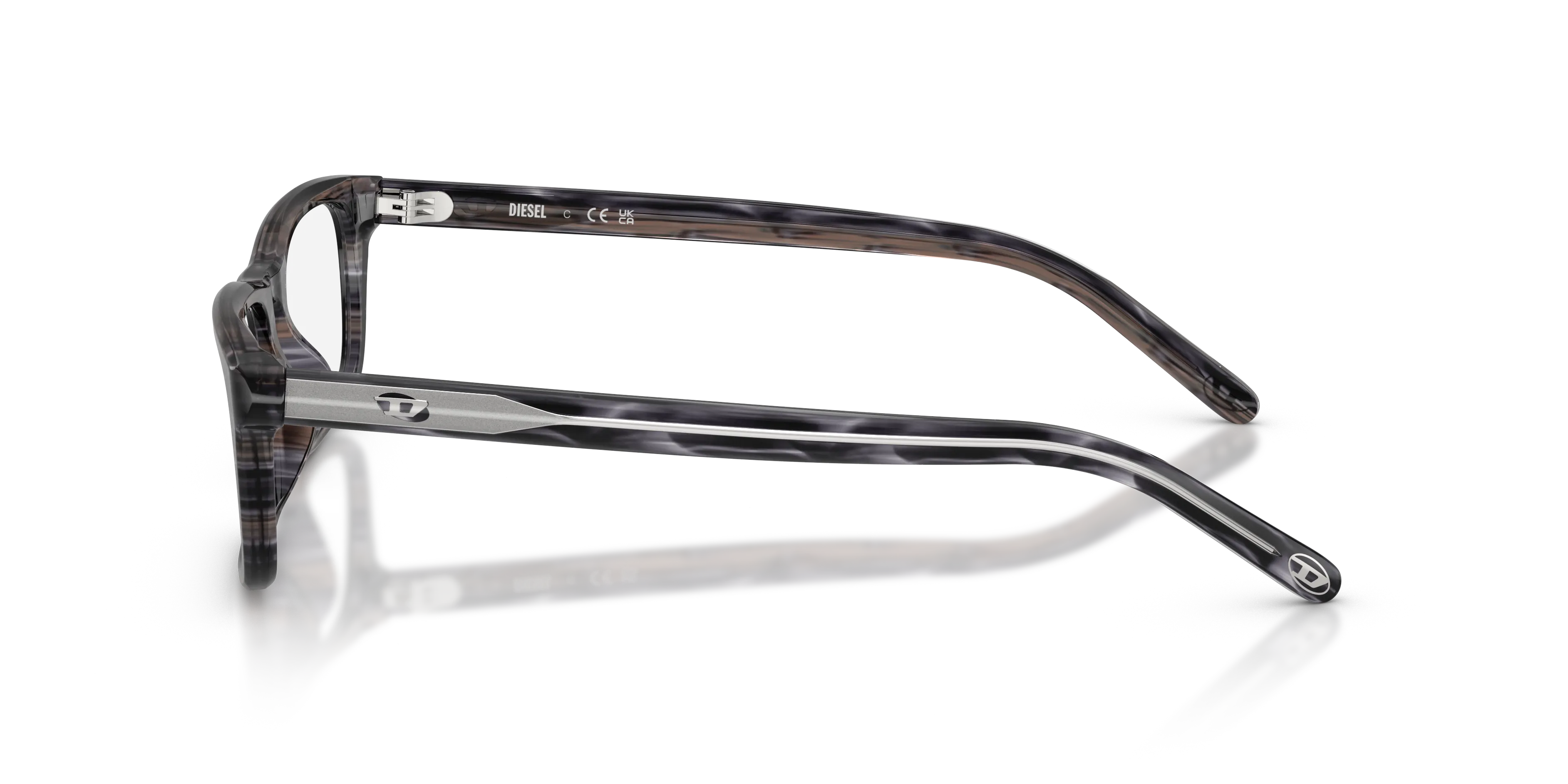 DIESEL DL4017U 2039 Montature da vista Acetato Grigio Trasparente Squadrata Normale - immagine 4