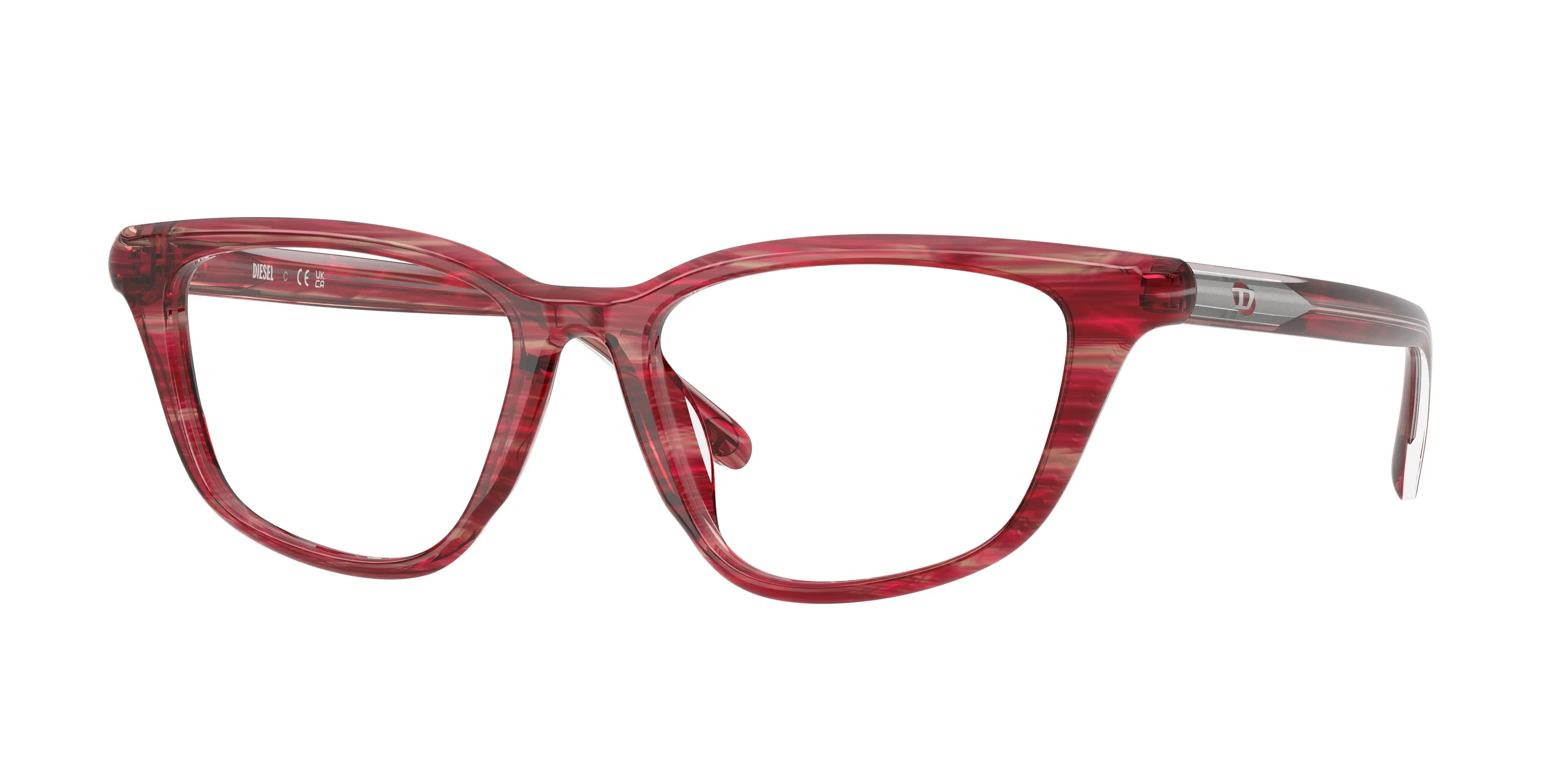 DIESEL DL4016U 2038 Montature da vista Acetato Rosso Trasparente Cat Eye Normale - immagine 1