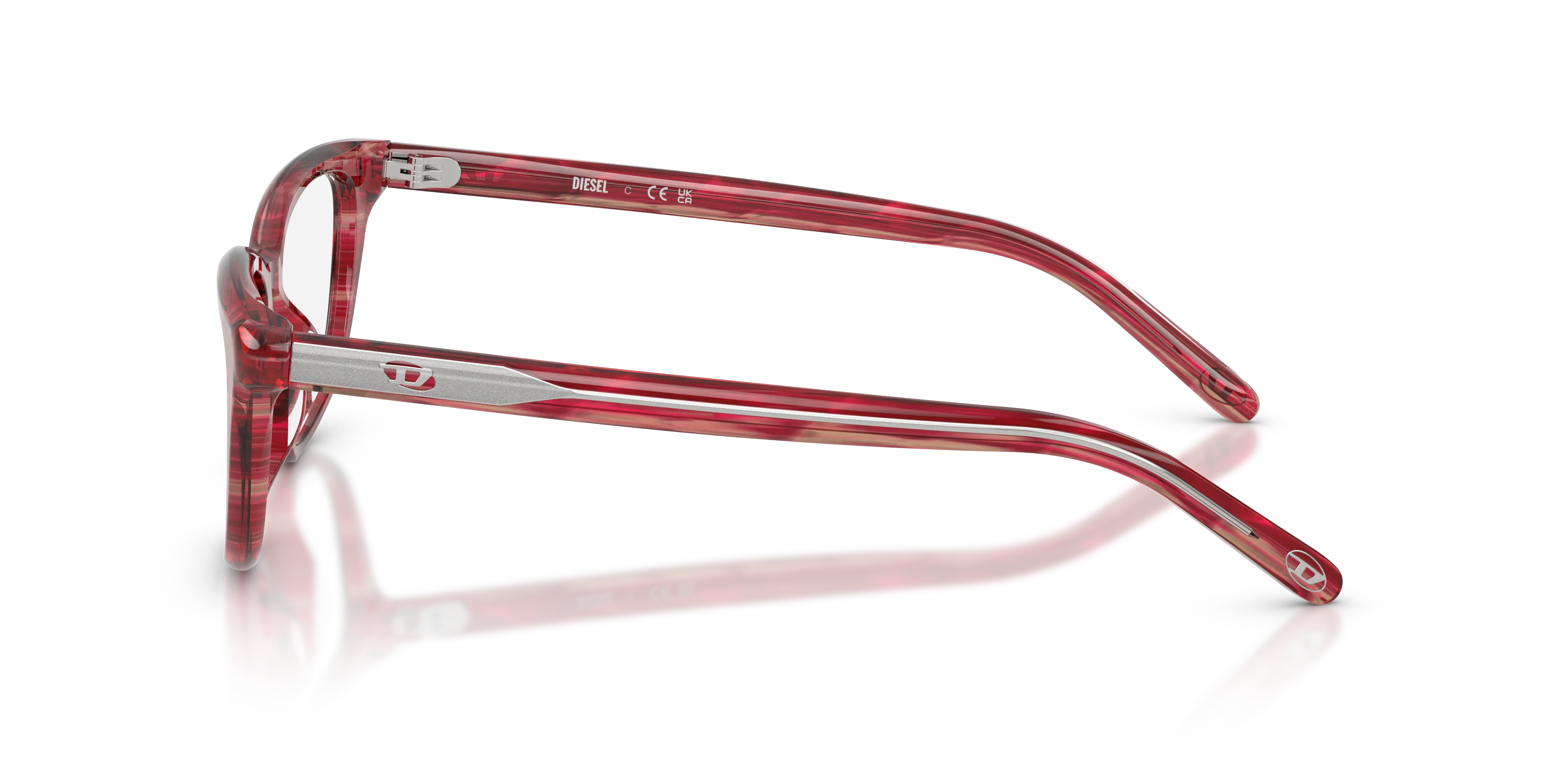 DIESEL DL4016U 2038 Montature da vista Acetato Rosso Trasparente Cat Eye Normale - immagine 4