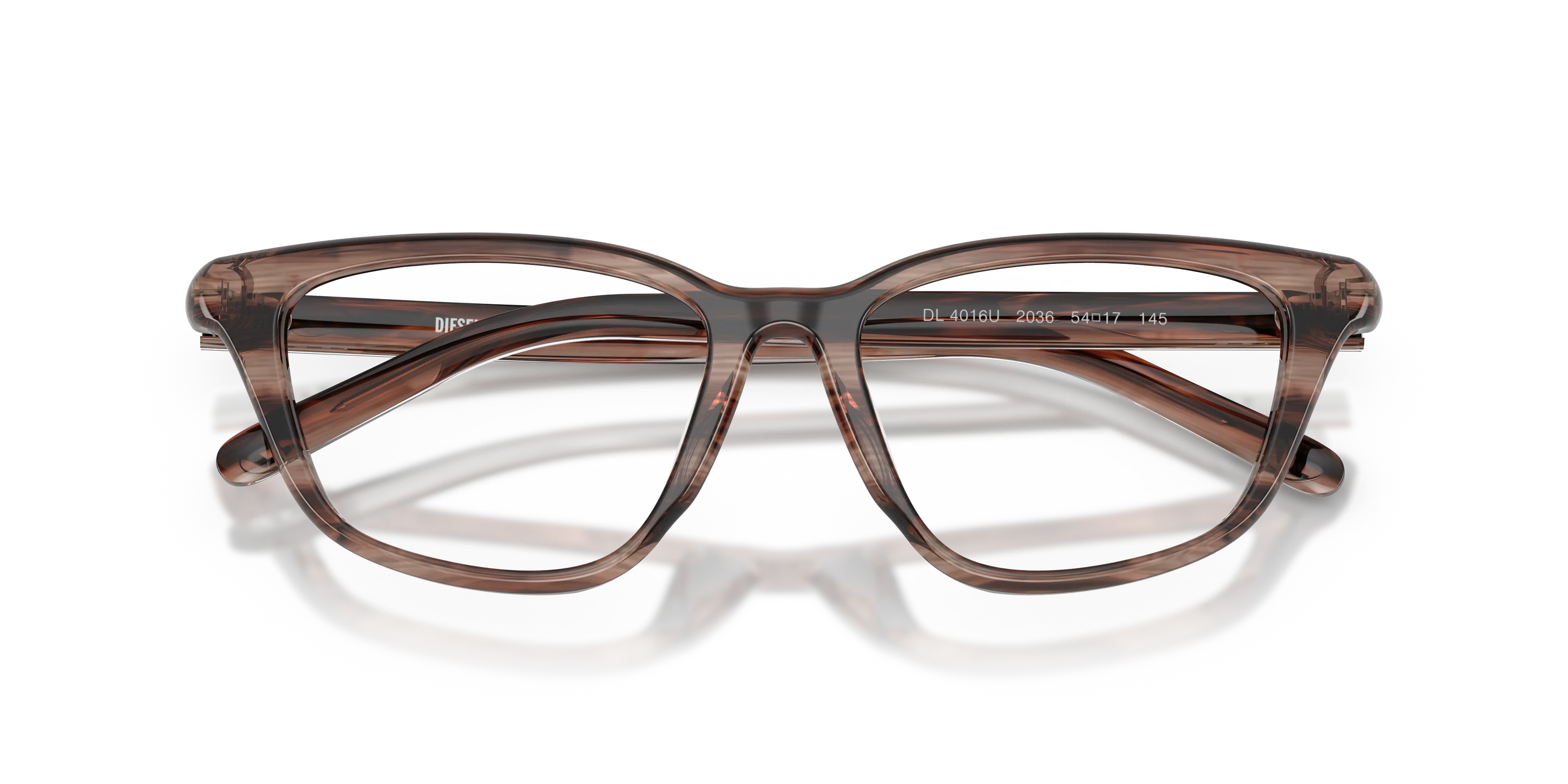 DIESEL DL4016U 2036 Montature da vista Acetato Marrone Trasparente Cat Eye Normale - immagine 2