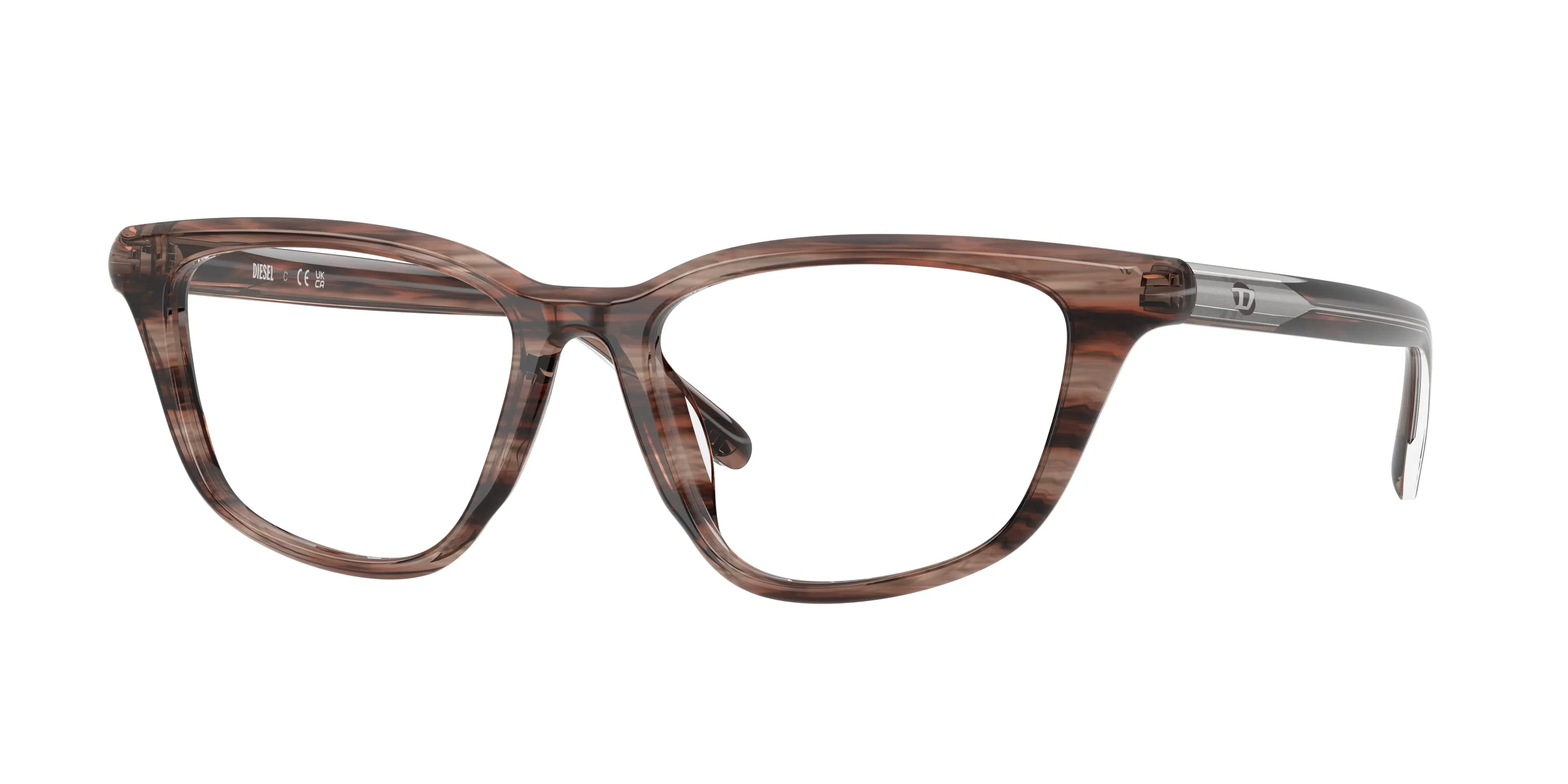 DIESEL DL4016U 2036 Montature da vista Acetato Marrone Trasparente Cat Eye Normale - immagine 1