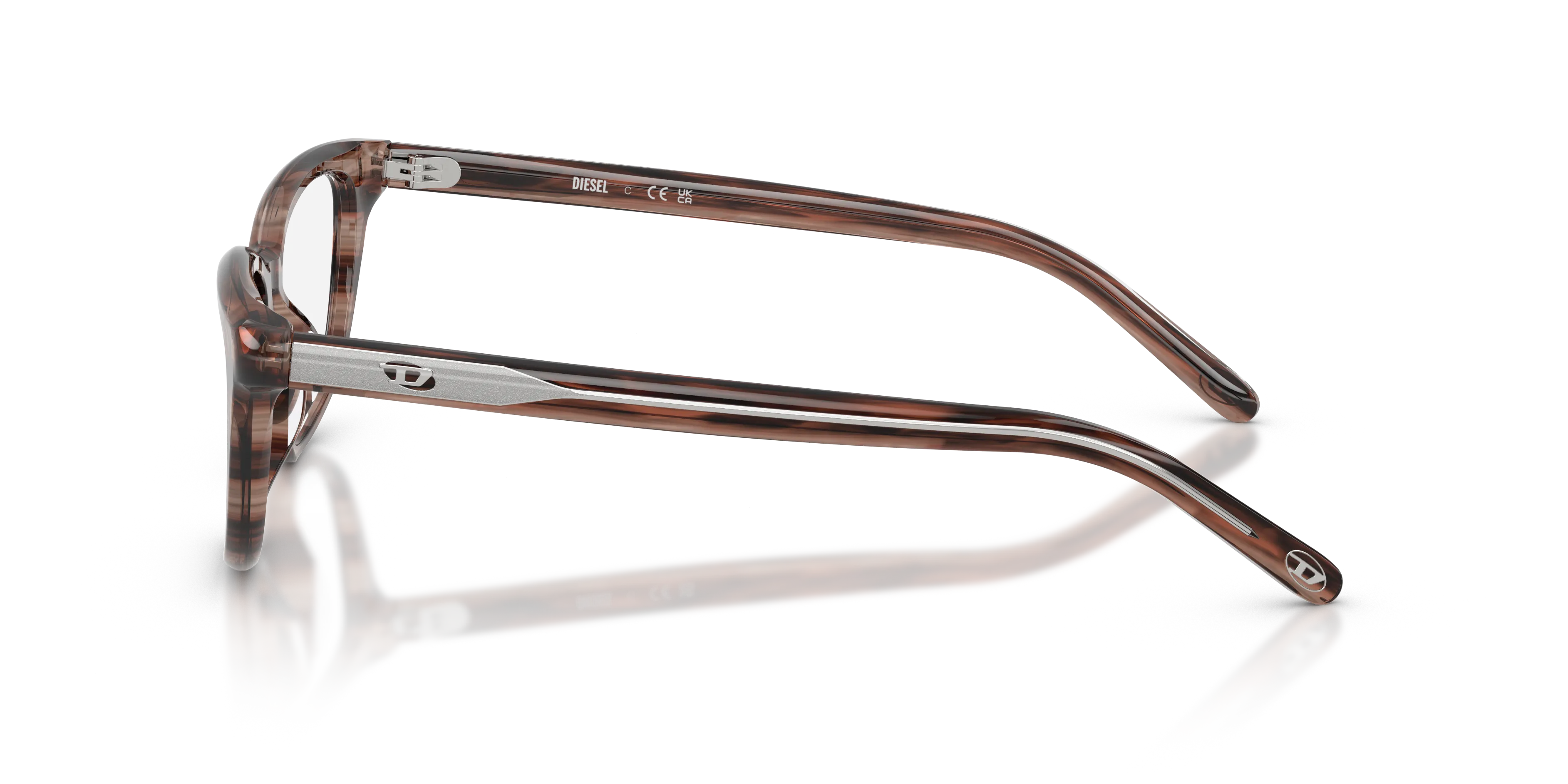 DIESEL DL4016U 2036 Montature da vista Acetato Marrone Trasparente Cat Eye Normale - immagine 4