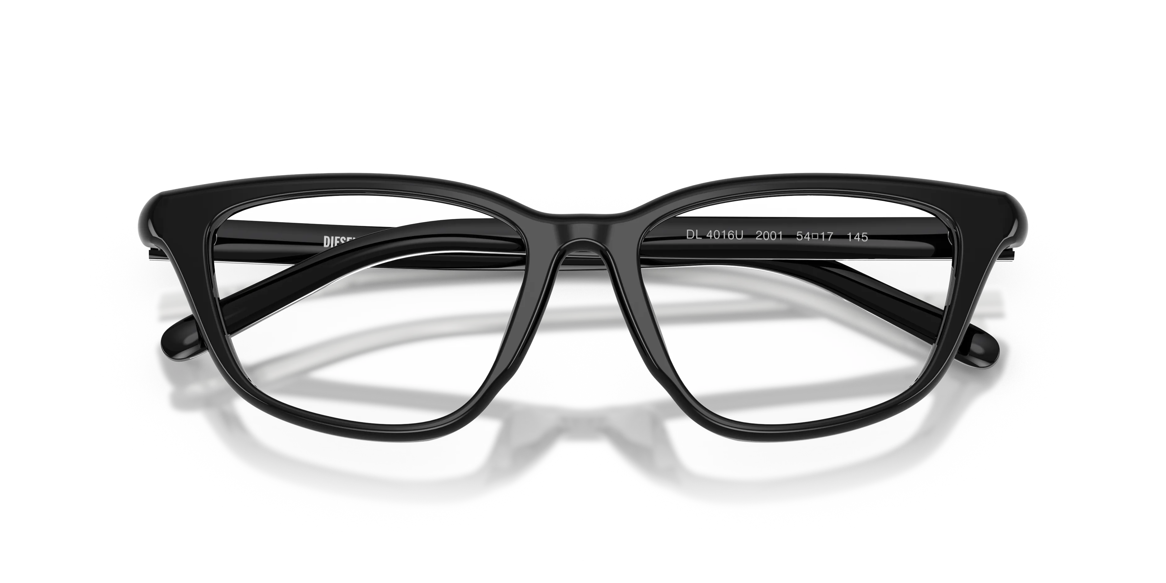 DIESEL DL4016U 2001 Montature da vista Acetato Nero Trasparente Cat Eye Normale - immagine 2