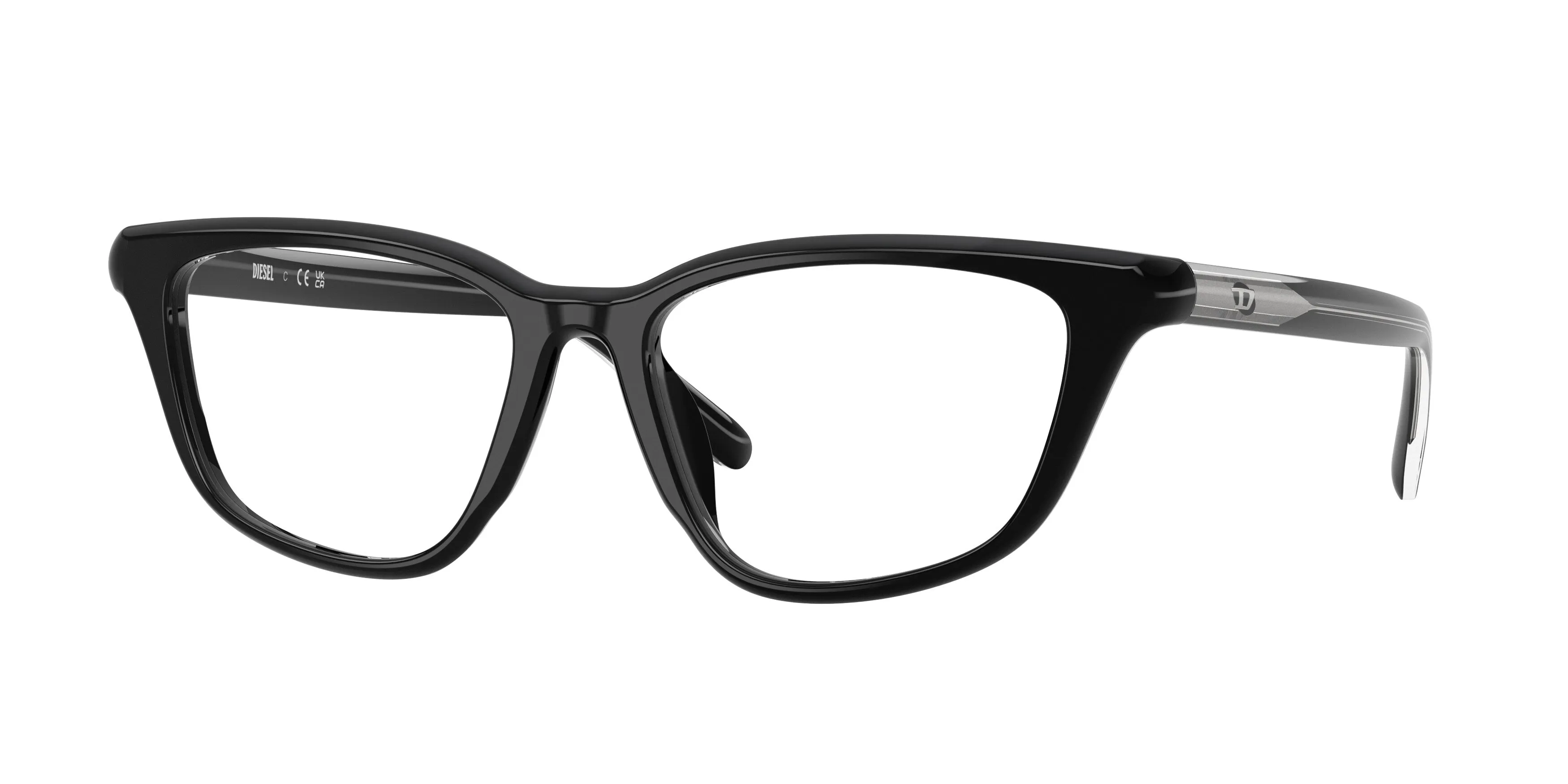DIESEL DL4016U 2001 Montature da vista Acetato Nero Trasparente Cat Eye Normale - immagine 1