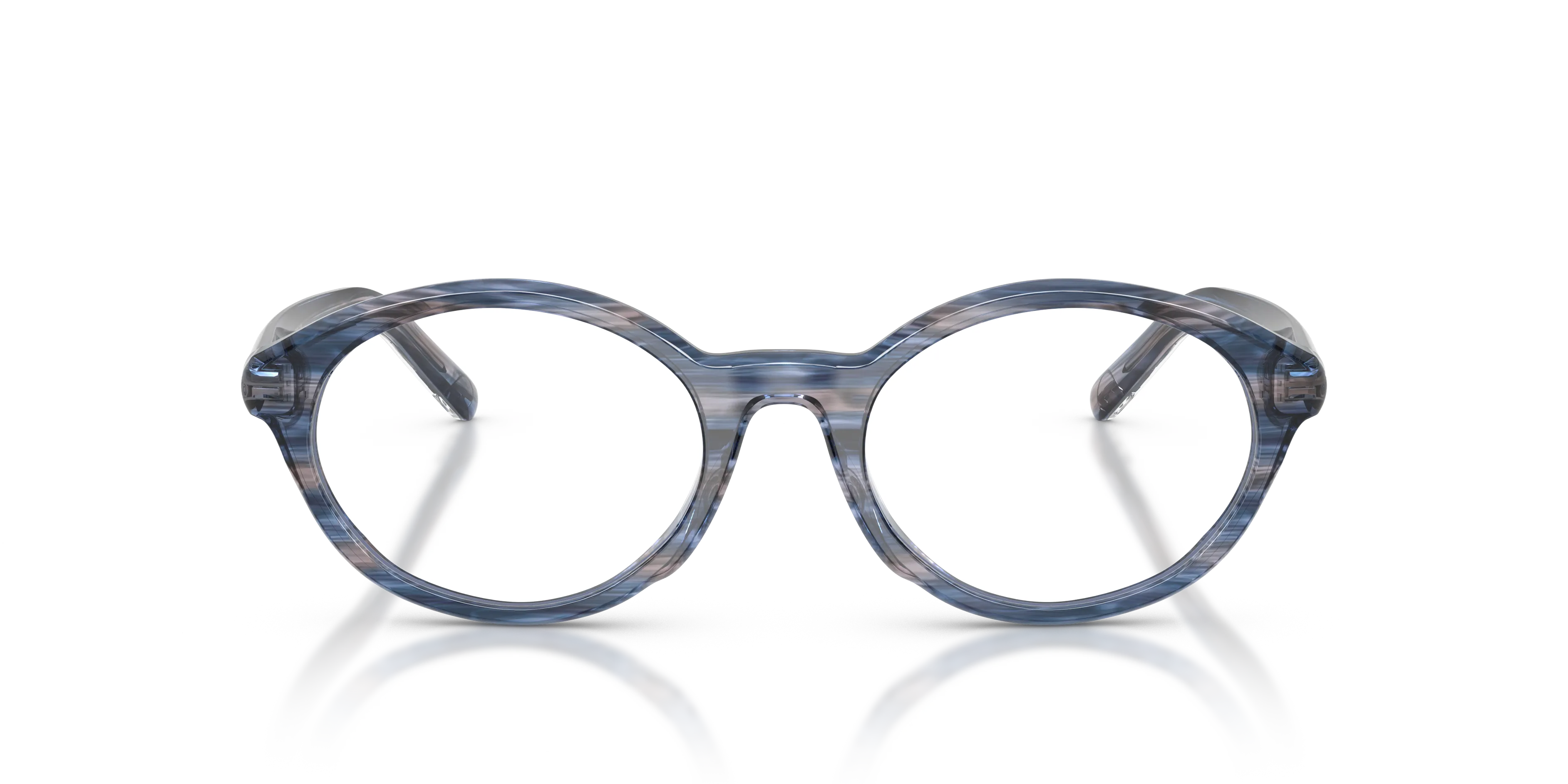 DIESEL DL4015U 2037 Montature da vista Acetato Blu Trasparente Rotonda Normale - immagine 3