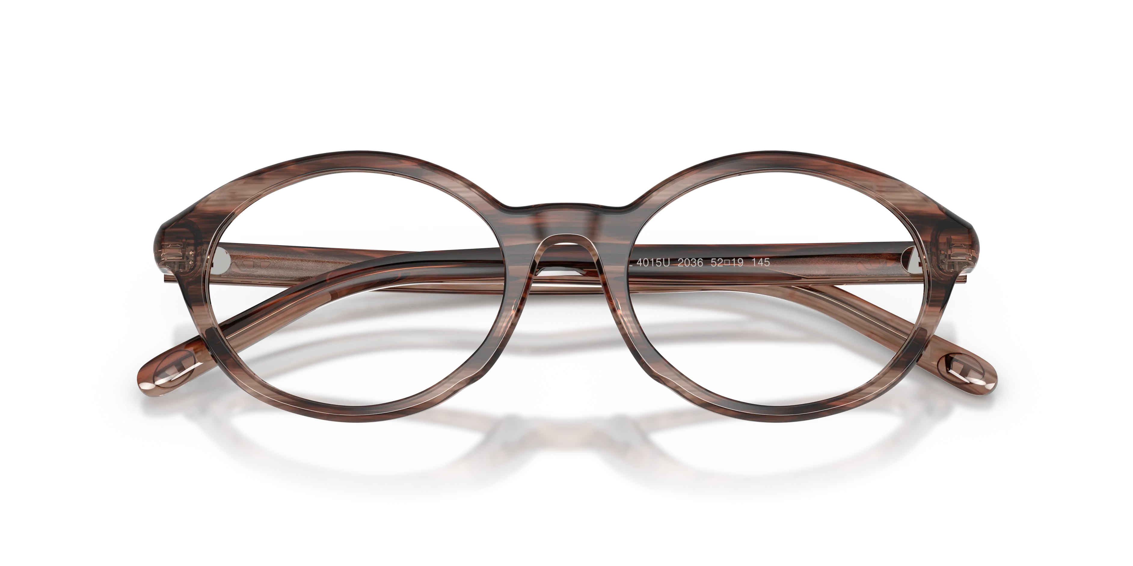 DIESEL DL4015U 2036 Montature da vista Acetato Marrone Trasparente Rotonda Normale - immagine 2