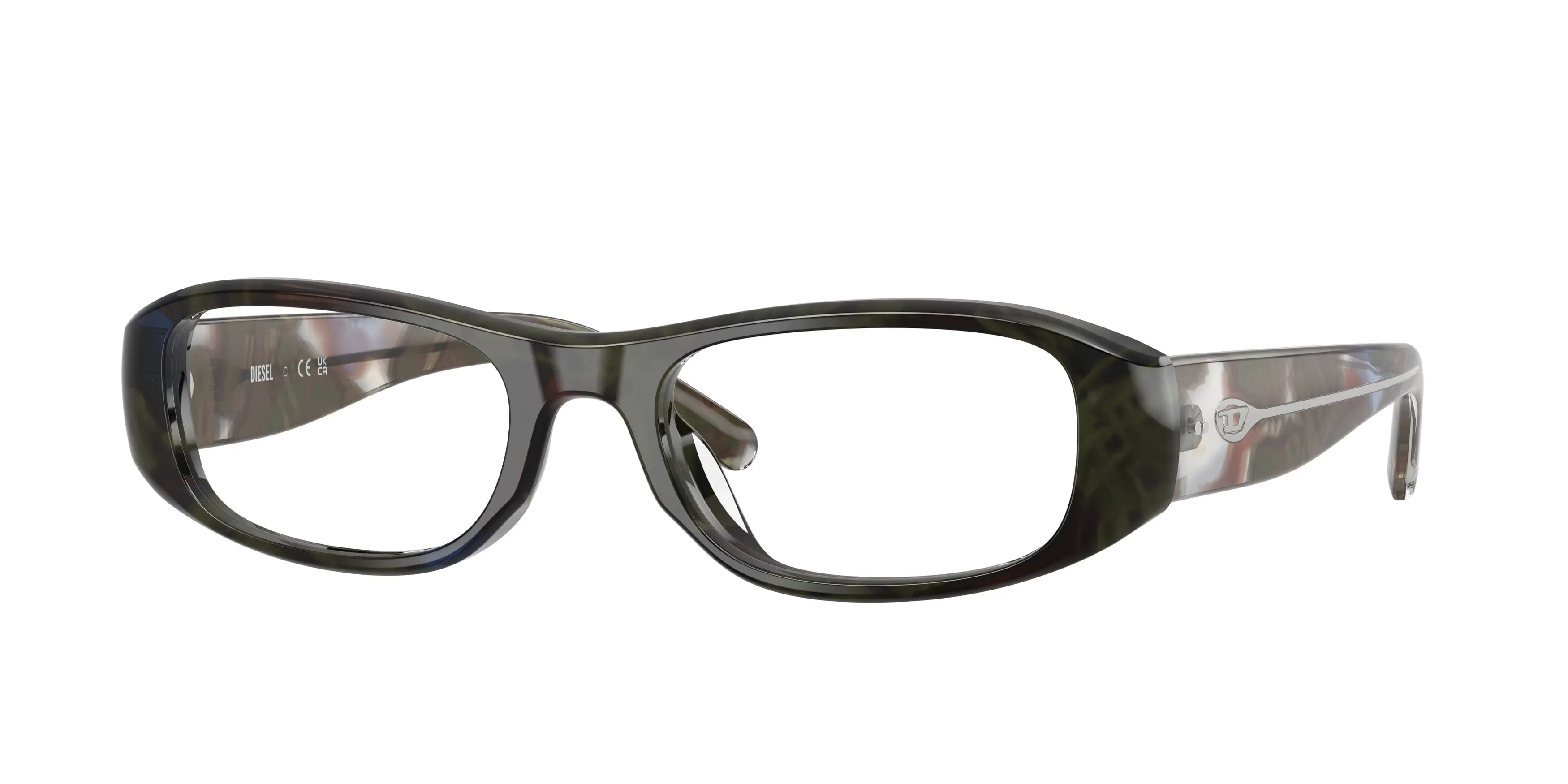 DIESEL DL4014U 2042 Montature da vista Acetato Verde Trasparente Pillow Normale - immagine 1