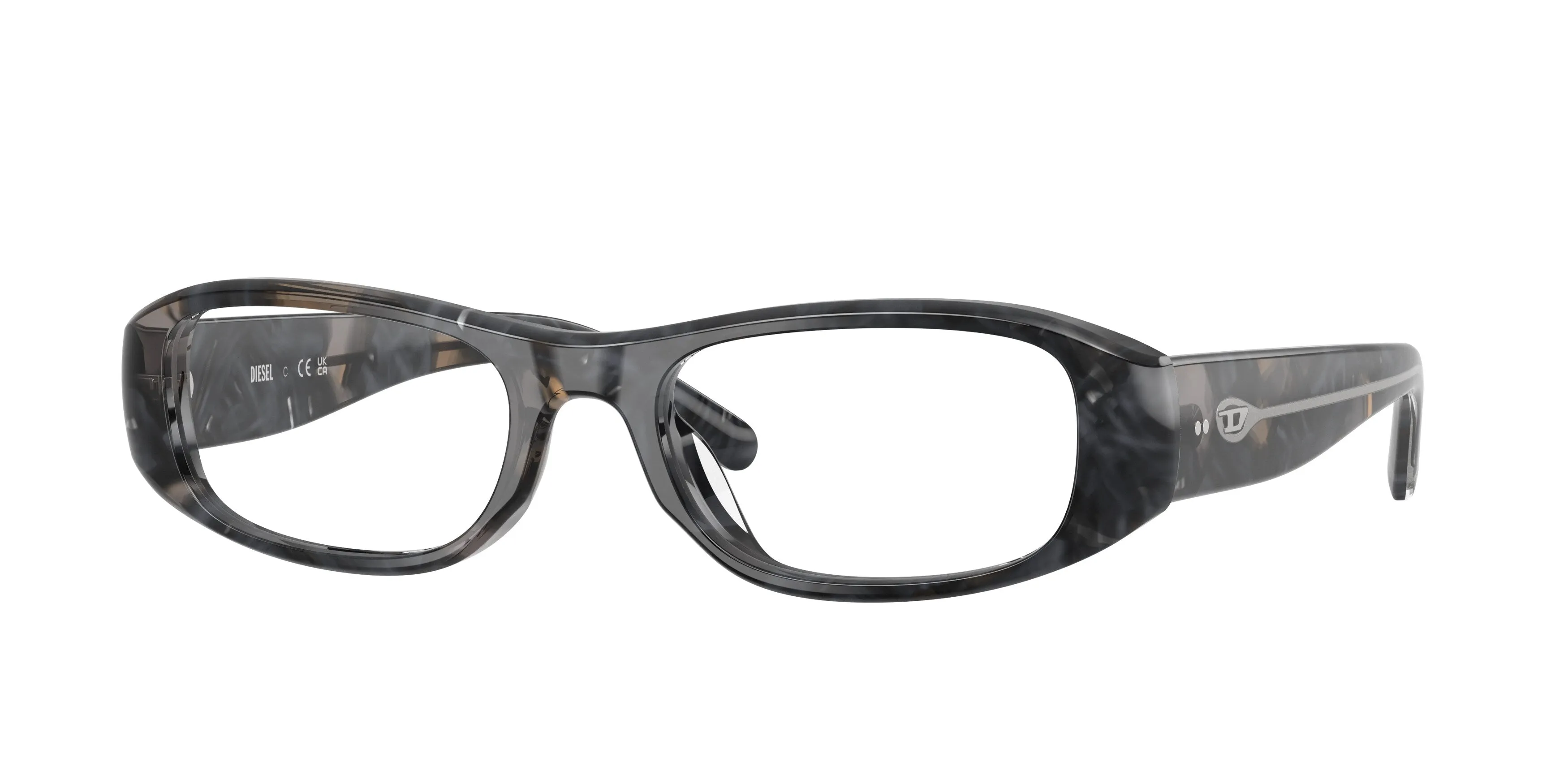 DIESEL DL4014U 2041 Montature da vista Acetato Grigio Trasparente Pillow Normale - immagine 1