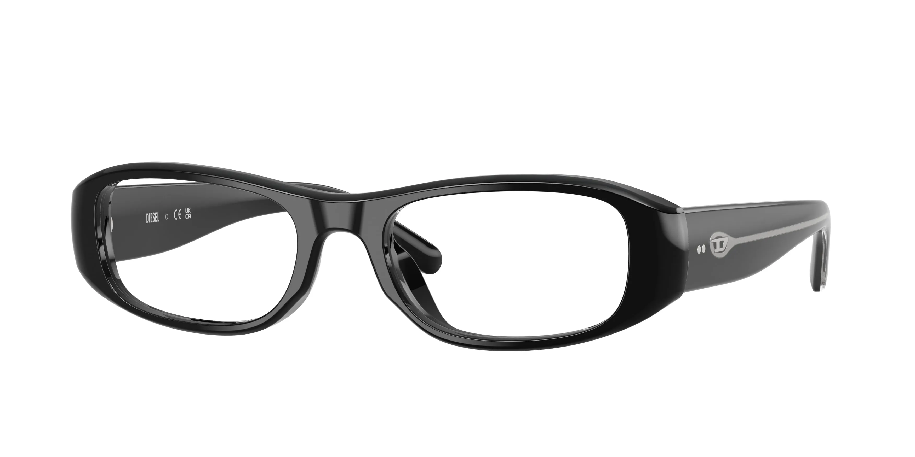 DIESEL DL4014U 2001 Montature da vista Acetato Nero Trasparente Pillow Normale - immagine 1