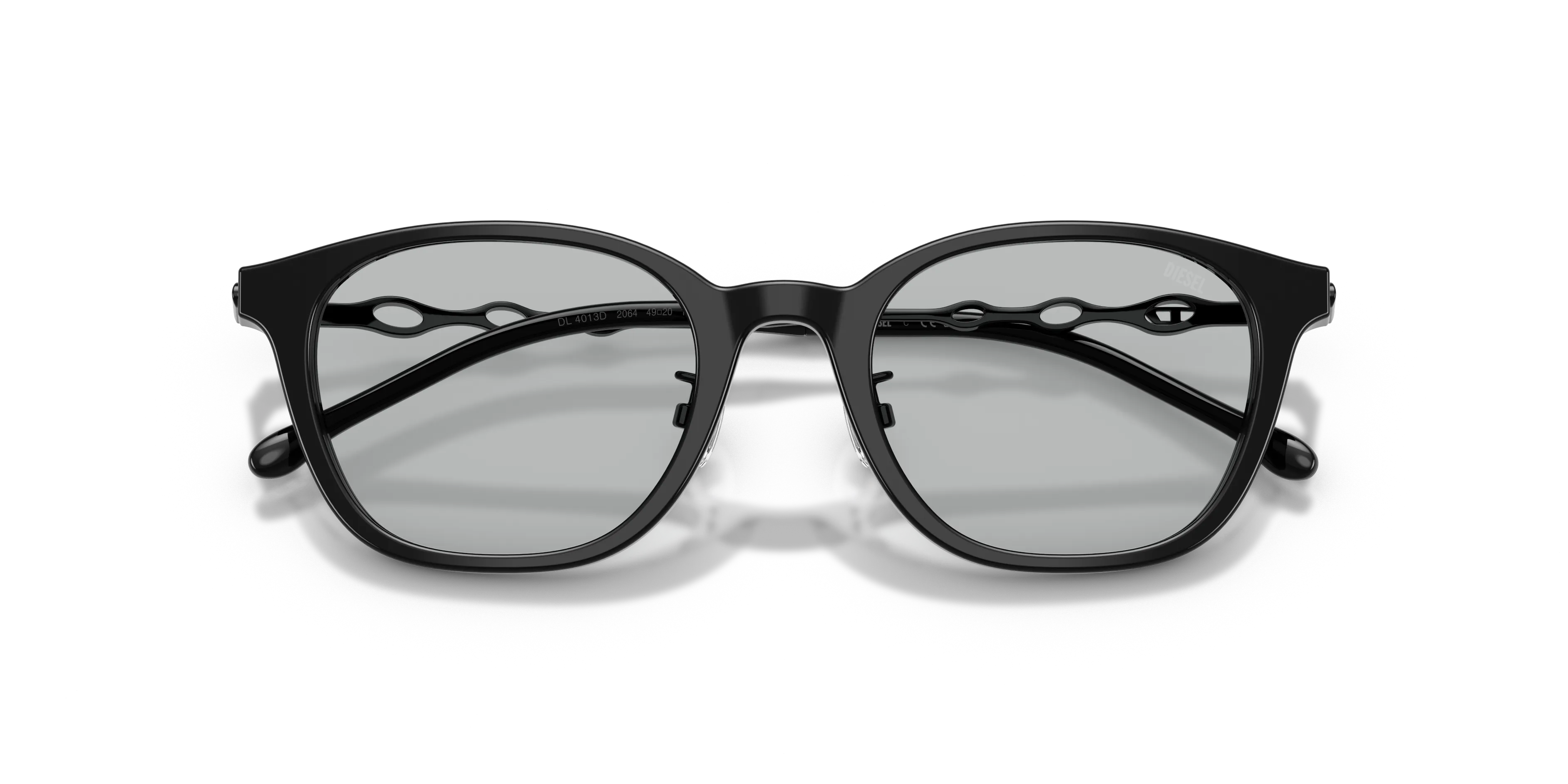 DIESEL DL4013D 2064 Montature da vista Acetato Nero Grigio Pantos Normale - immagine 2