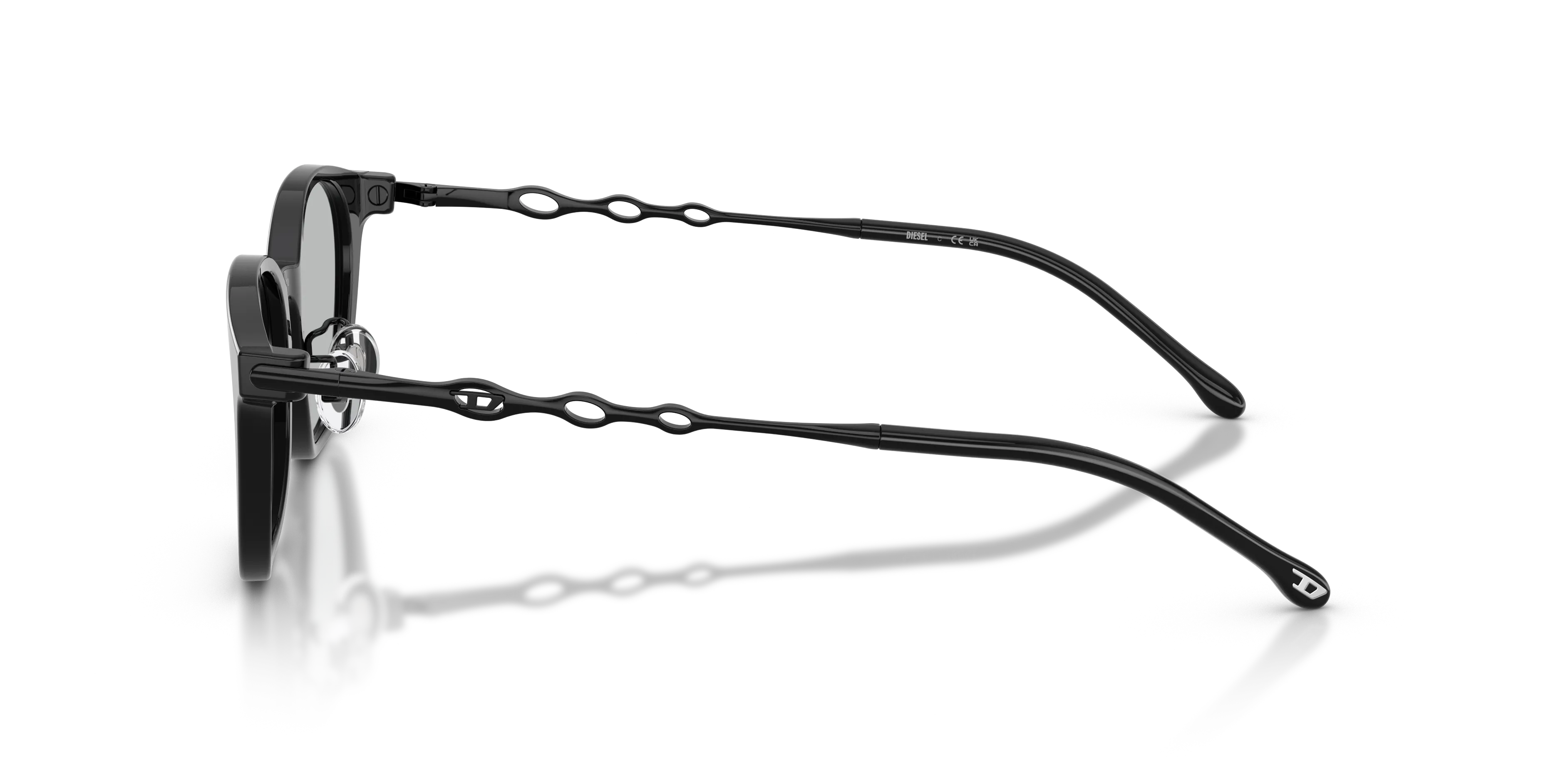 DIESEL DL4013D 2064 Montature da vista Acetato Nero Grigio Pantos Normale - immagine 4