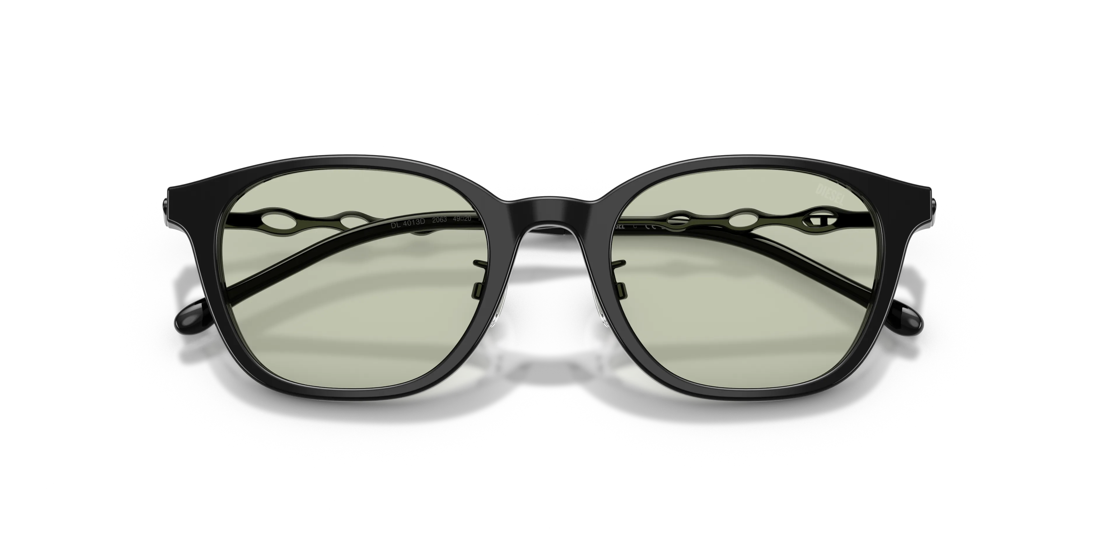DIESEL DL4013D 2063 Montature da vista Acetato Nero Verde Pantos Normale - immagine 2