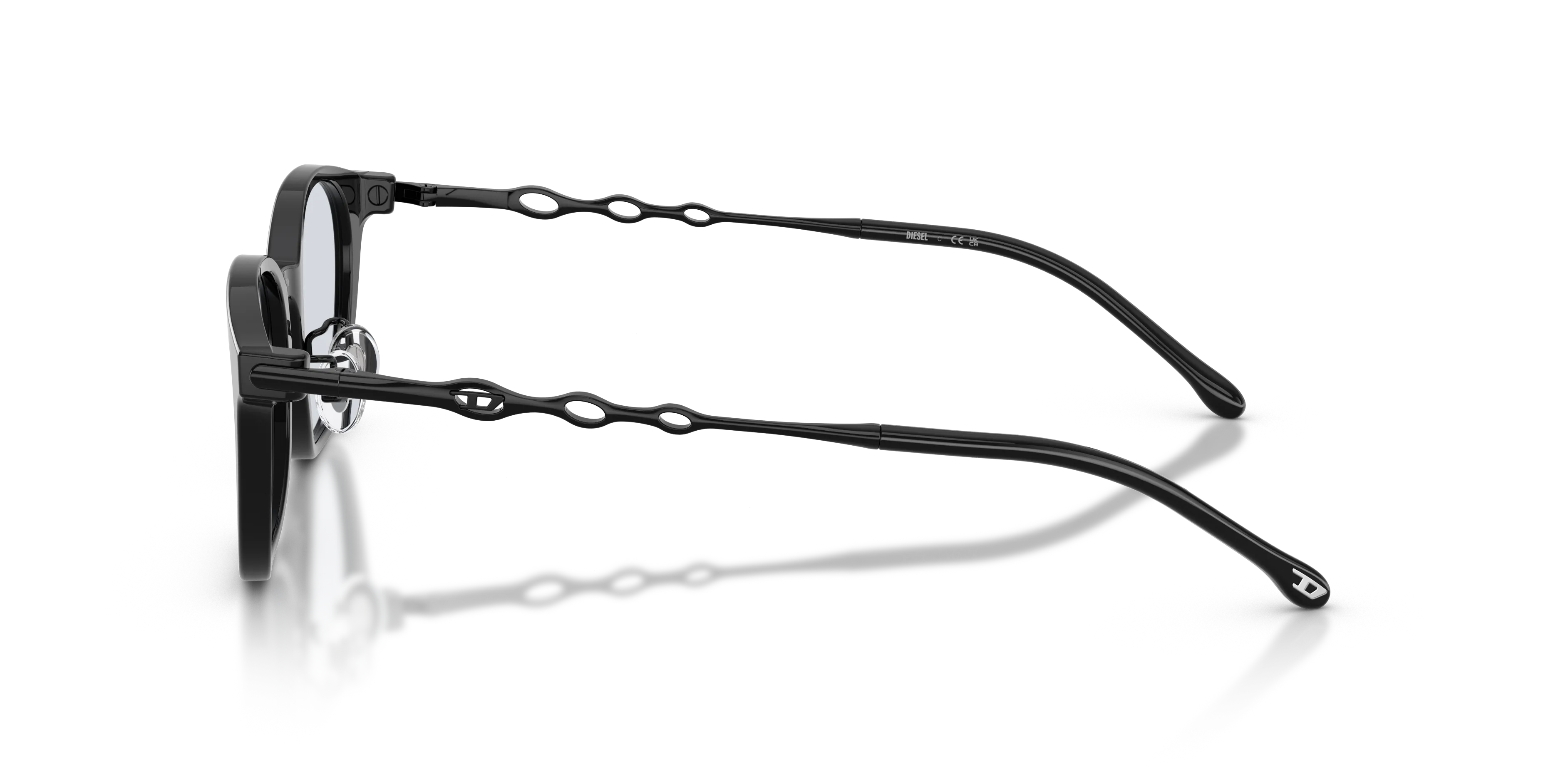 DIESEL DL4013D 2062 Montature da vista Acetato Nero Trasparente Pantos Normale - immagine 4