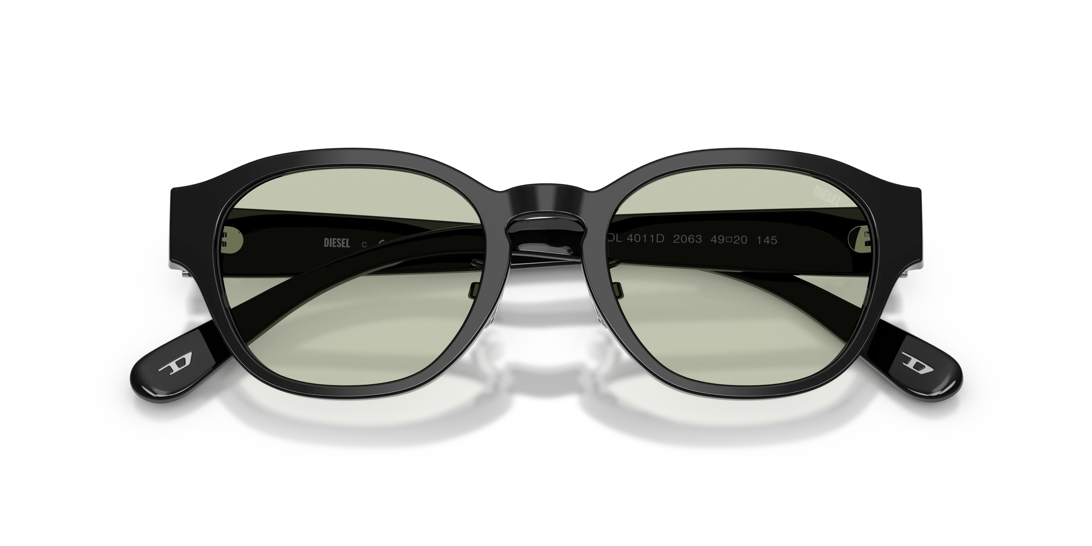 DIESEL DL4011D 2063 Montature da vista Acetato Nero Verde Squadrata Normale - immagine 2